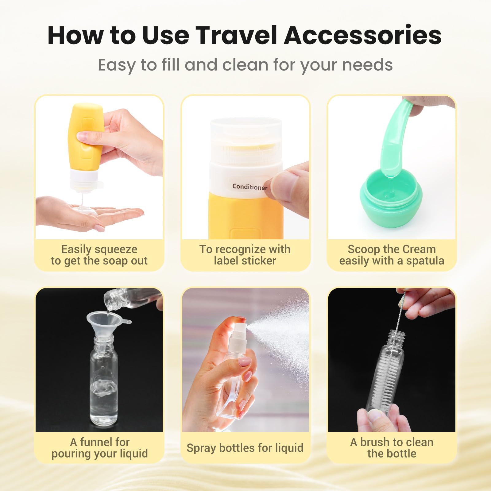 17 Pack TSA Approved Leak Proof Travel Bottles for Toiletries - BPA Free Squeezable Containers for Shampoo, Conditioner, Body Wash & Lotion (Colorful) - Perfect for Air Travel, Gym, Camping & Vacation Essentials