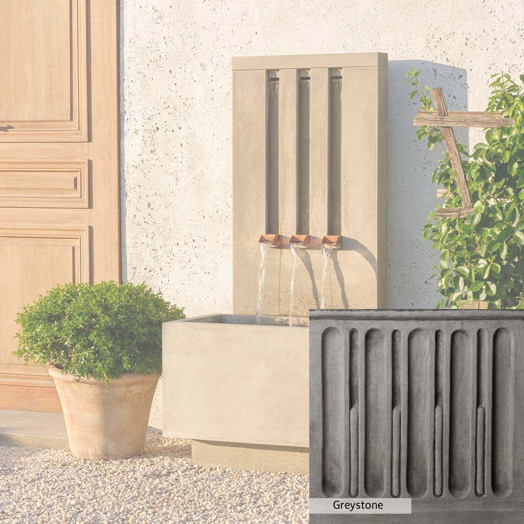 Campania International Mondrian Tall Outdoor Garden Fountain - Modern Water Feature for Patio, Yard, and Landscape Decor