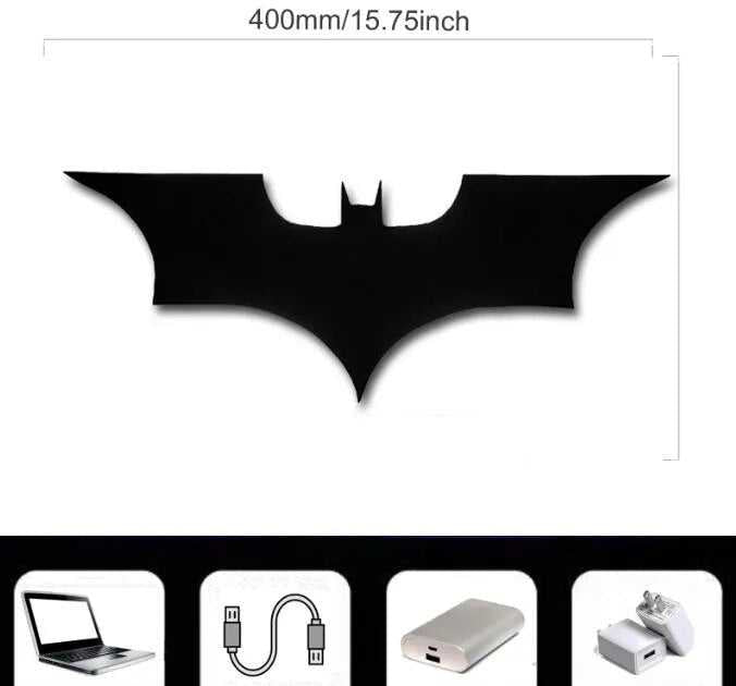 Batman LED Wall Light with Wireless Remote Control - Superhero Themed Night Light for Kids Room, Bedroom, and Game Room Decor