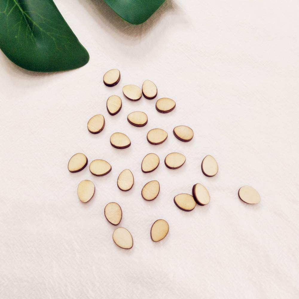 60PCS Unfinished Laser Cut Wood Earring Blanks - 12mm Natural Wood Studs for DIY Jewelry Making, No Hole Egg Shape - Perfect for Crafting, Gifts & Boho Fashion Accessories