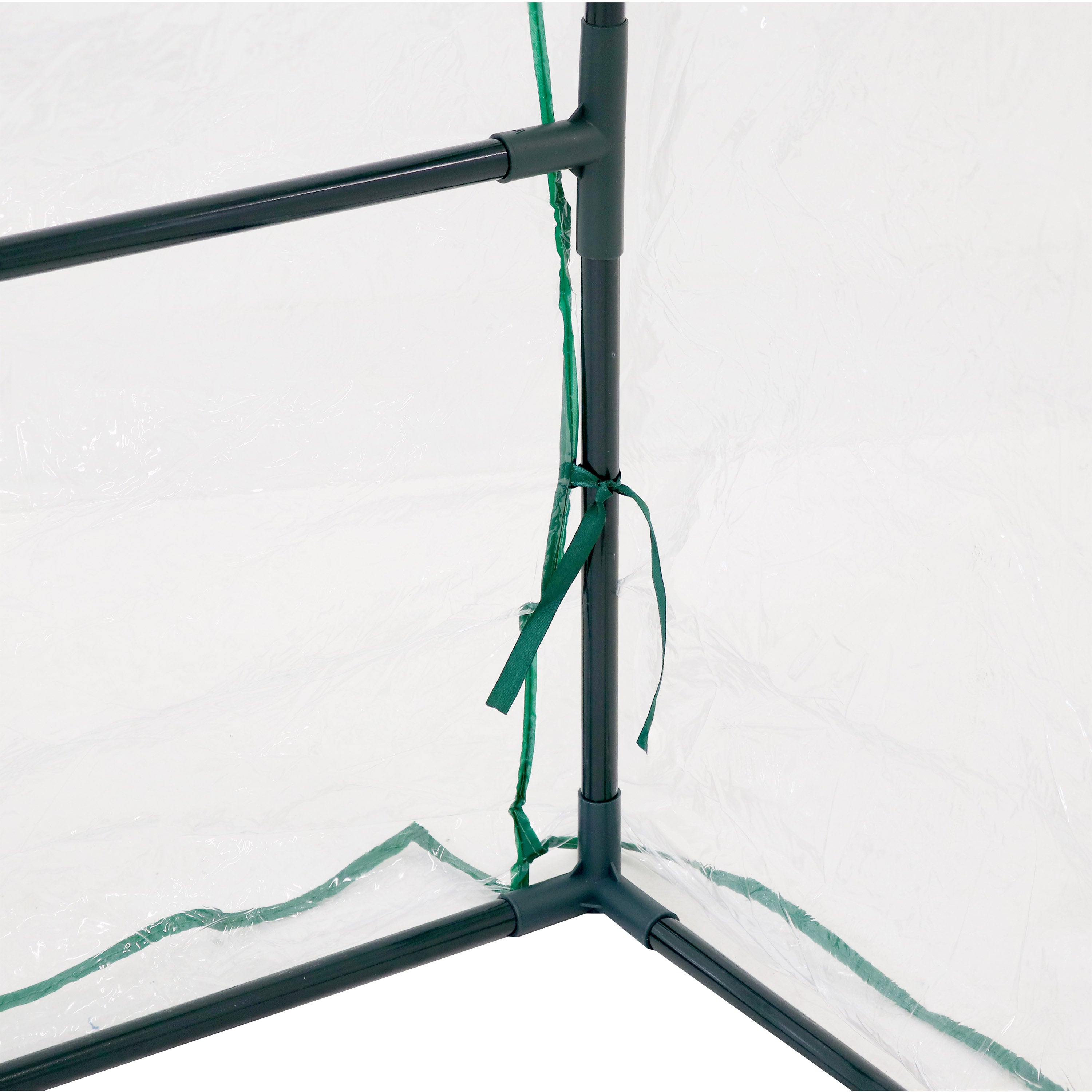 Sunnydaze Mini Greenhouse with 2 Side Doors - Clear Polycarbonate Panels for Indoor & Outdoor Plants | Perfect for Seed Starting, Herb Gardening & Plant Protection
