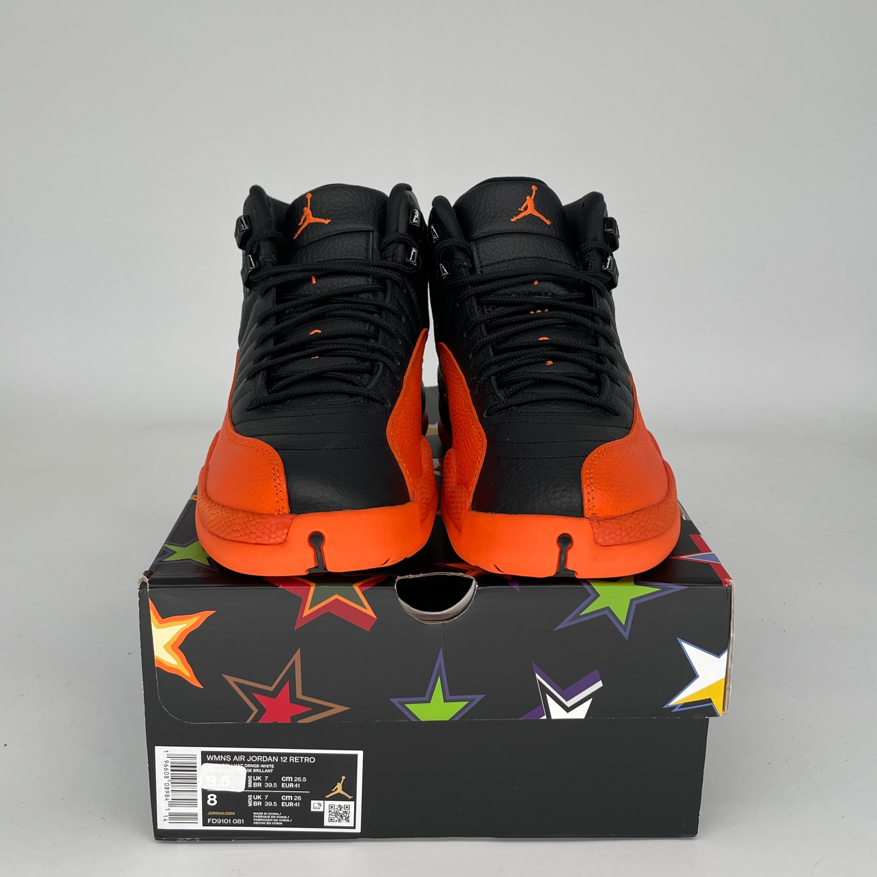 AIR JORDAN 12 WNBA All-Star Basketball Shoes - Women's Size 8/9.5W - Brilliant Orange - Style FD9101-081 | Perfect for Court Play, Streetwear & Sneaker Collectors