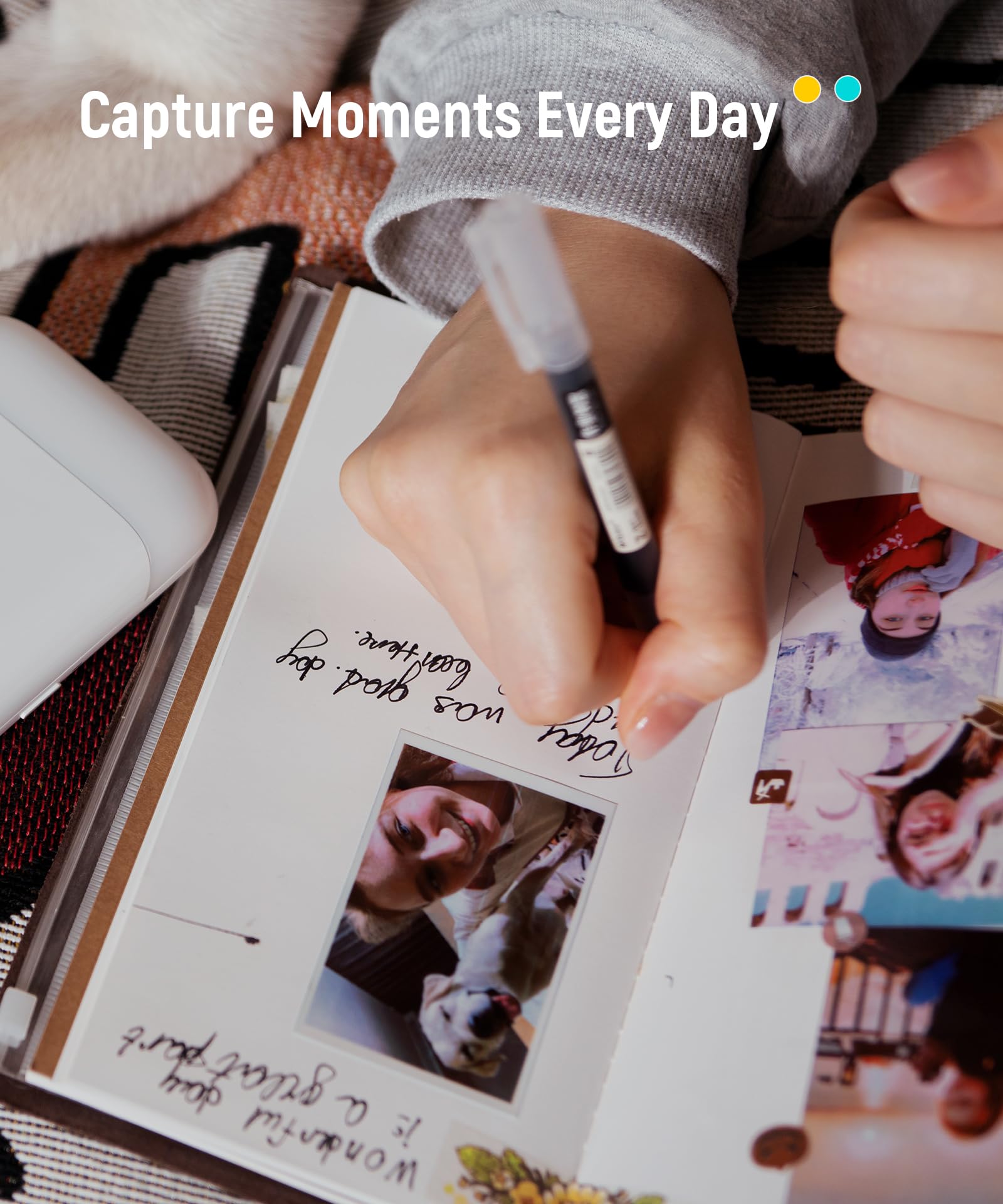 Liene Zink 2x3 Inch Premium Photo Paper - 50 Sheets with Adhesive Back, Waterproof, Smudge Proof & Tear Resistant - Compatible with Liene 2x3 Photo Printers - Perfect for Scrapbooking, Instant Photos & DIY Crafts