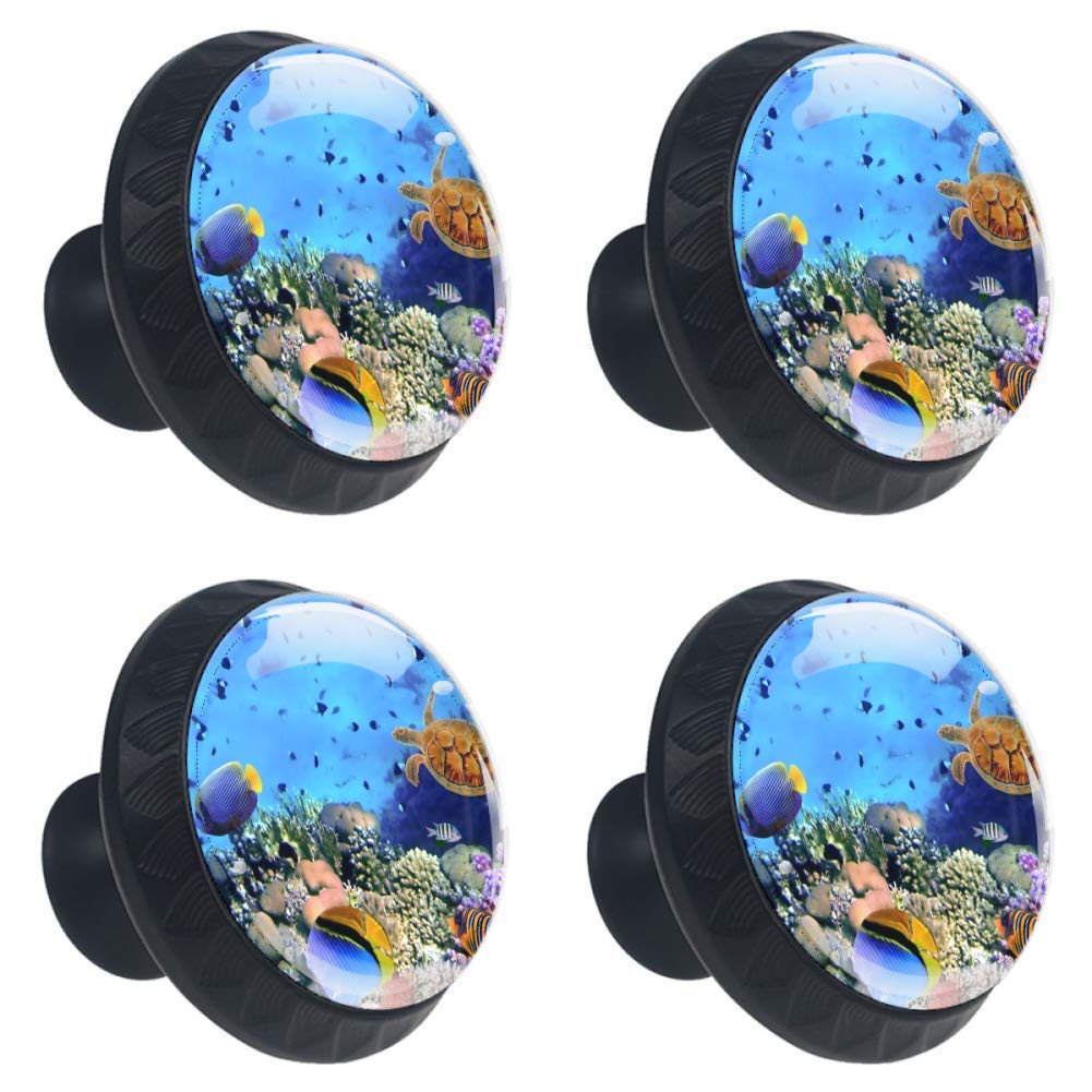 Red Sea Coral Colony Cabinet Knobs - Drawer Handles with Screws for Home, Office, Wardrobe, Cupboard & Dresser - Elegant Door Pulls for Modern & Vintage Decor