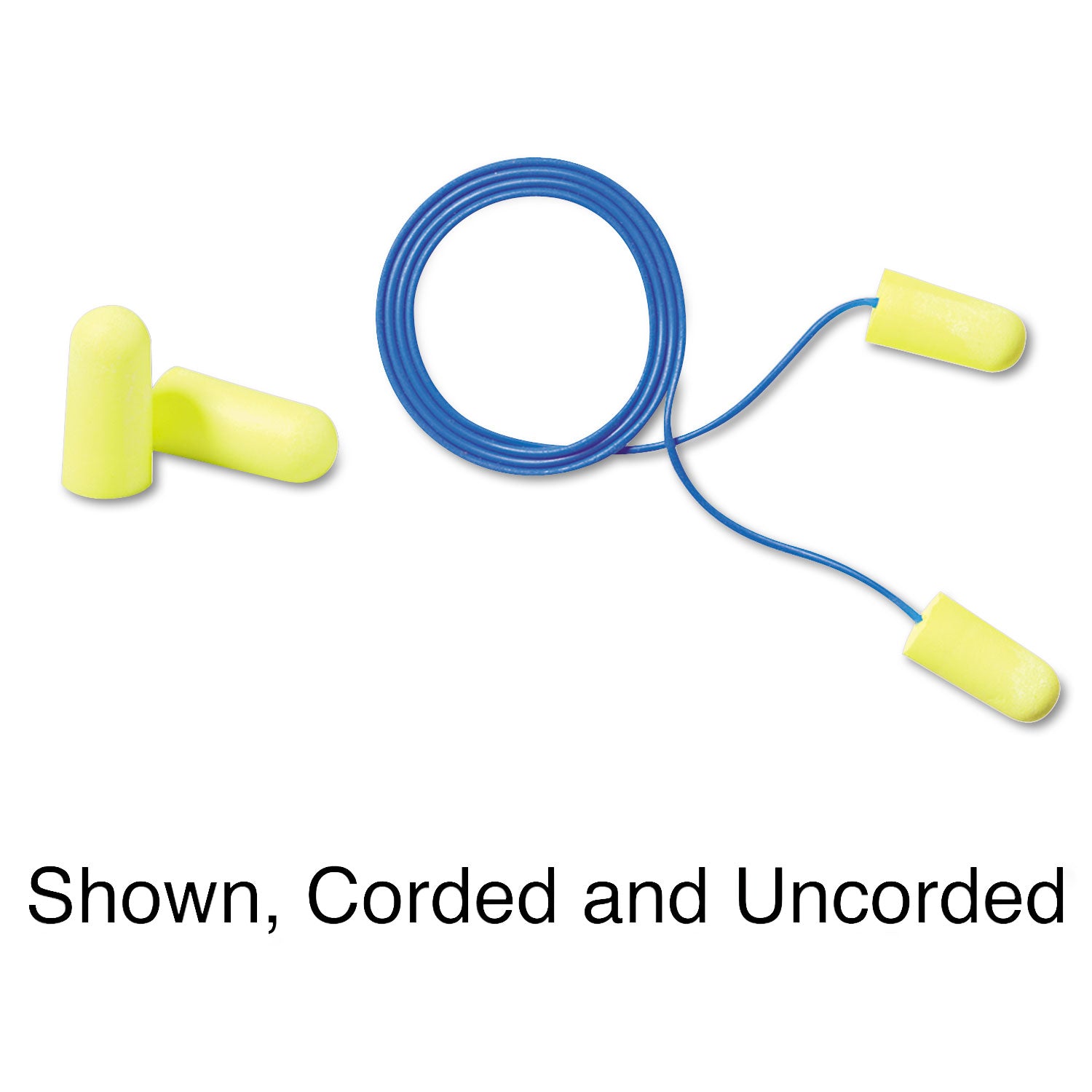 3M™ E A Rsoft Yellow Neon Soft Foam Earplugs - Noise Reduction for Sleeping, Work & Travel - Cordless, Regular Size, 200 Pairs/Box - Perfect for Construction, Concerts & Studying