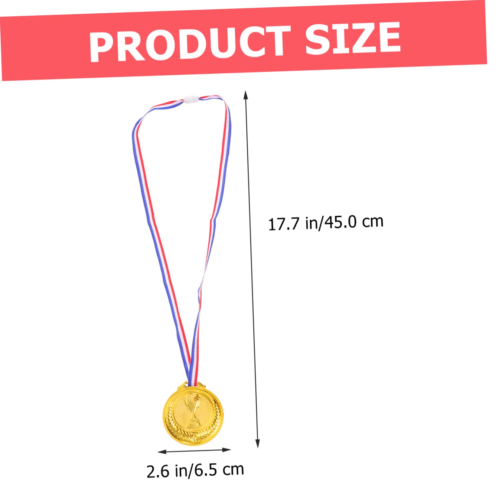 GAROZATION Kids Sports Medals - 12 Pack Plastic Basketball & Soccer Awards for Children - Perfect for Tournaments, School Events & Birthday Parties