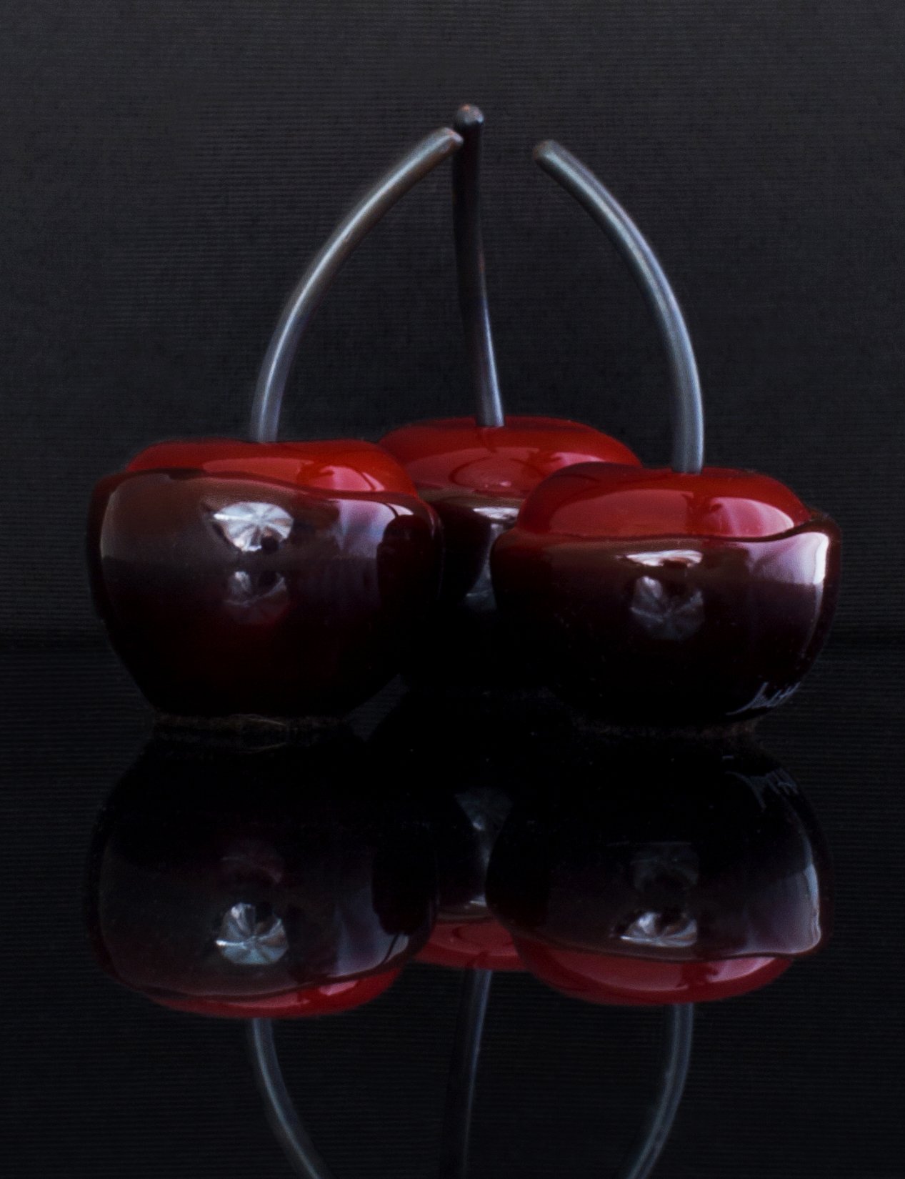 Handmade Chocolate Dipped Cherry Art Glass - Elegant Home Decor Accent Gift for Tabletop, Kitchen, or Office (Perfect for Valentine's Day, Housewarming & Anniversary Gifts)