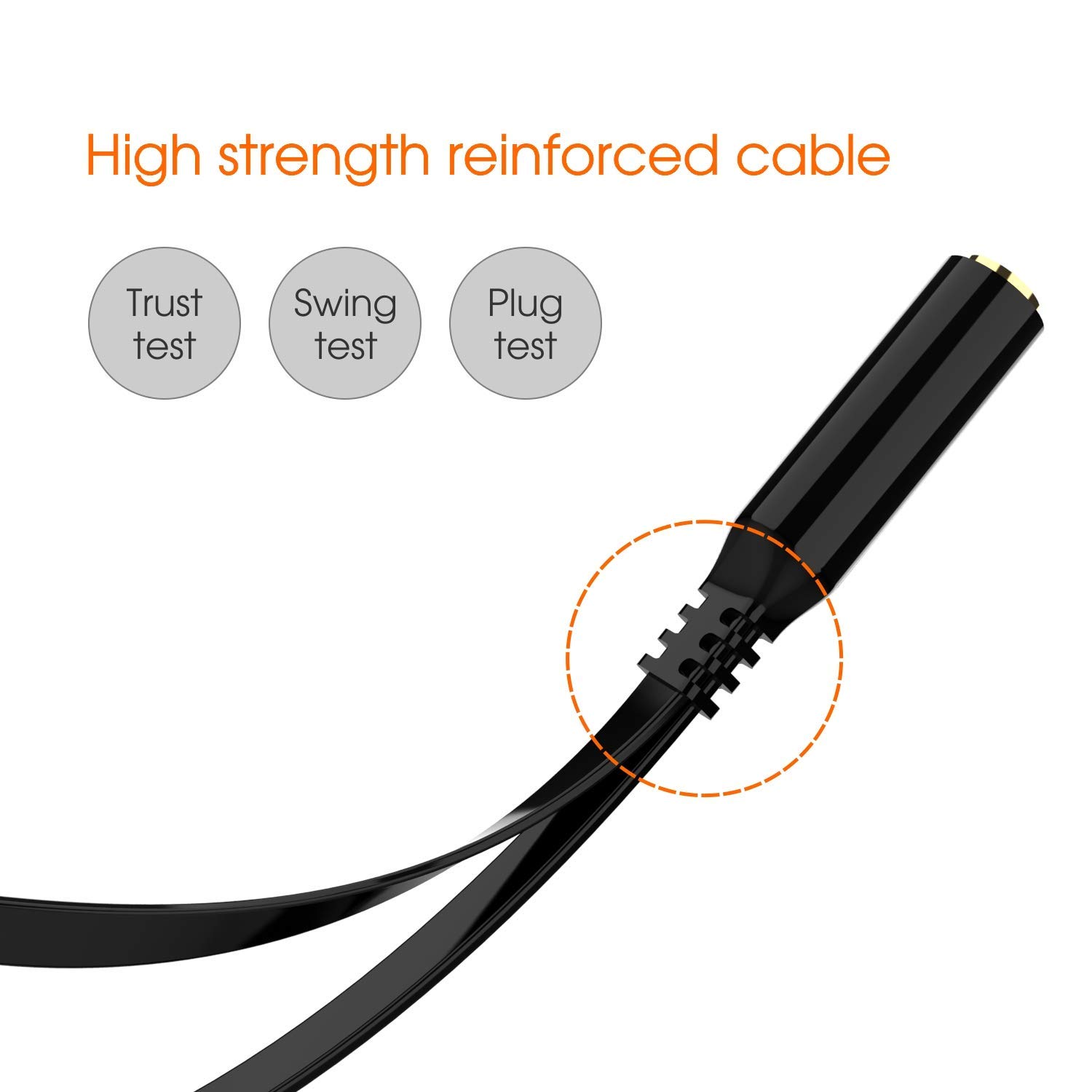 Premium 3.5mm Female to Dual 3.5mm Male Audio Splitter Cable - 2 Pack Black Headphone Adapter for PC, Laptop, Gaming Headsets | Stereo Microphone Jack Extension for Home Office, Streaming & Multi-Device Audio Sharing