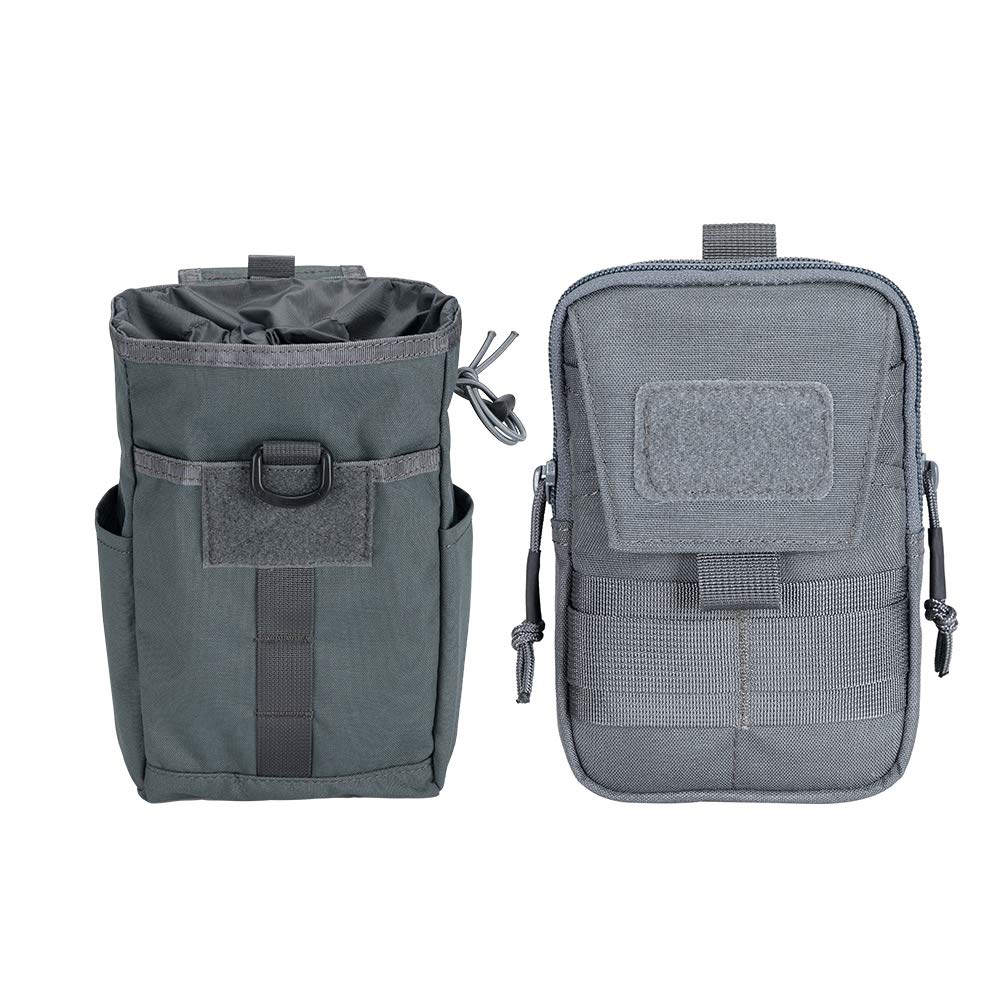 Tactical MOLLE Dump Pouch with Drawstring - EDC Magazine Pouch for Military, Hunting & Airsoft Gear Organization