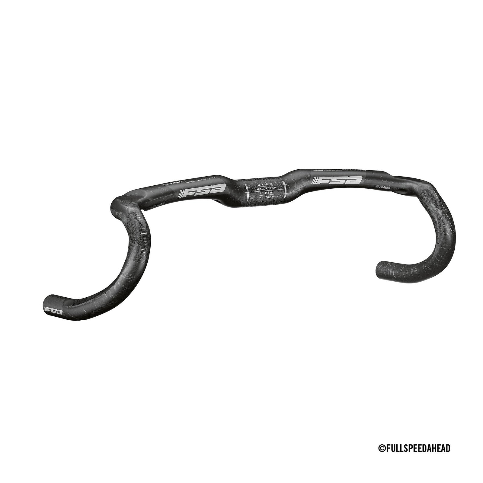FSA K-Wing AGX Carbon Road Bike Handlebar - Lightweight & Aerodynamic for Racing & Endurance Cycling