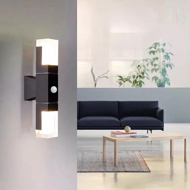 Modern Vertical Outdoor Up and Down Wall Lights - Waterproof LED Sconce for Patio, Garden, Porch, and Facade Lighting | Dimmable & Energy Efficient