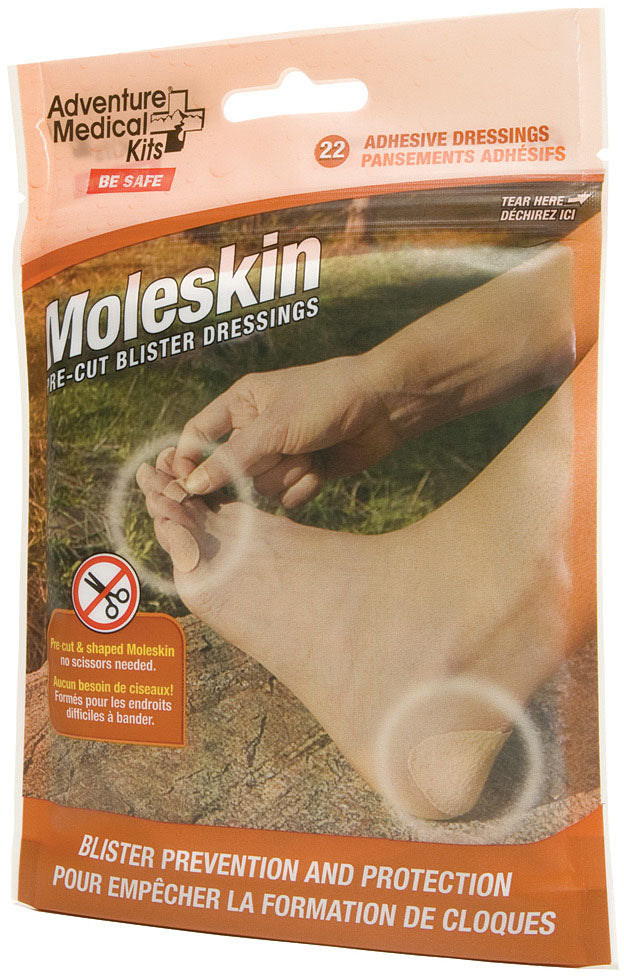 Adventure Medical Moleskin Kit - Premium Blister Prevention & Foot Care for Hiking, Running & Travel - First Aid Essential for Outdoor Adventures