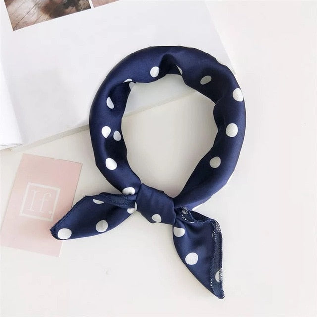 50x50cm Luxury Silk Scarves for Women - Soft Hair Tie, Neckerchief, Foulard & Muffler - Elegant Small Square Scarf for Office, Party & Travel Accessories
