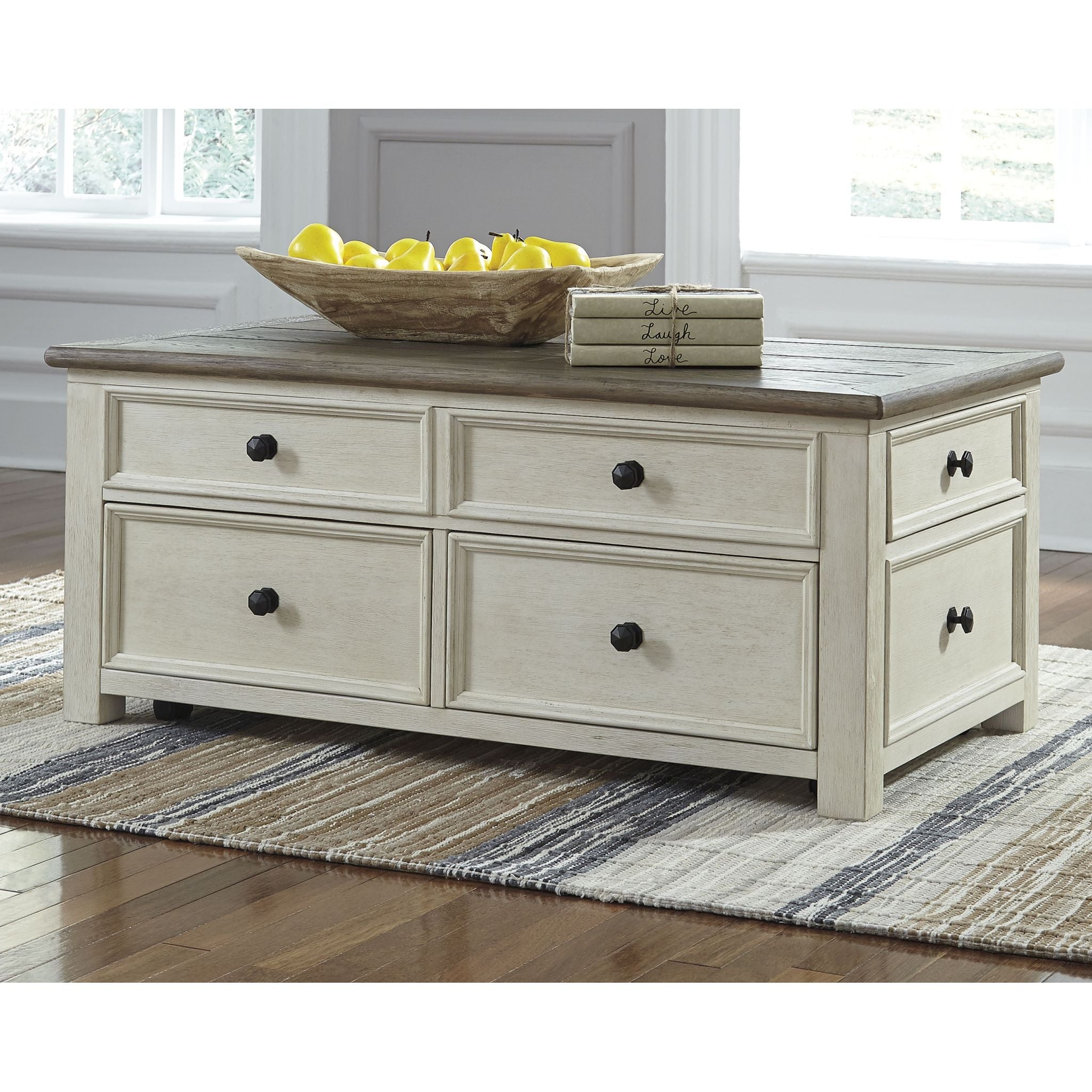 Modern Bolanburg Coffee Table - Two-Tone Finish for Living Room, Lounge & Office - Stylish & Durable Home Decor