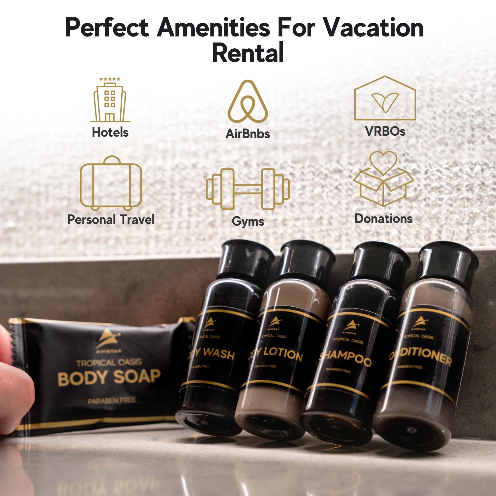 200pcs Bulk Hotel Soap & Toiletries Set - Airbnb Essentials for Guests | Travel & Hospitality Supplies