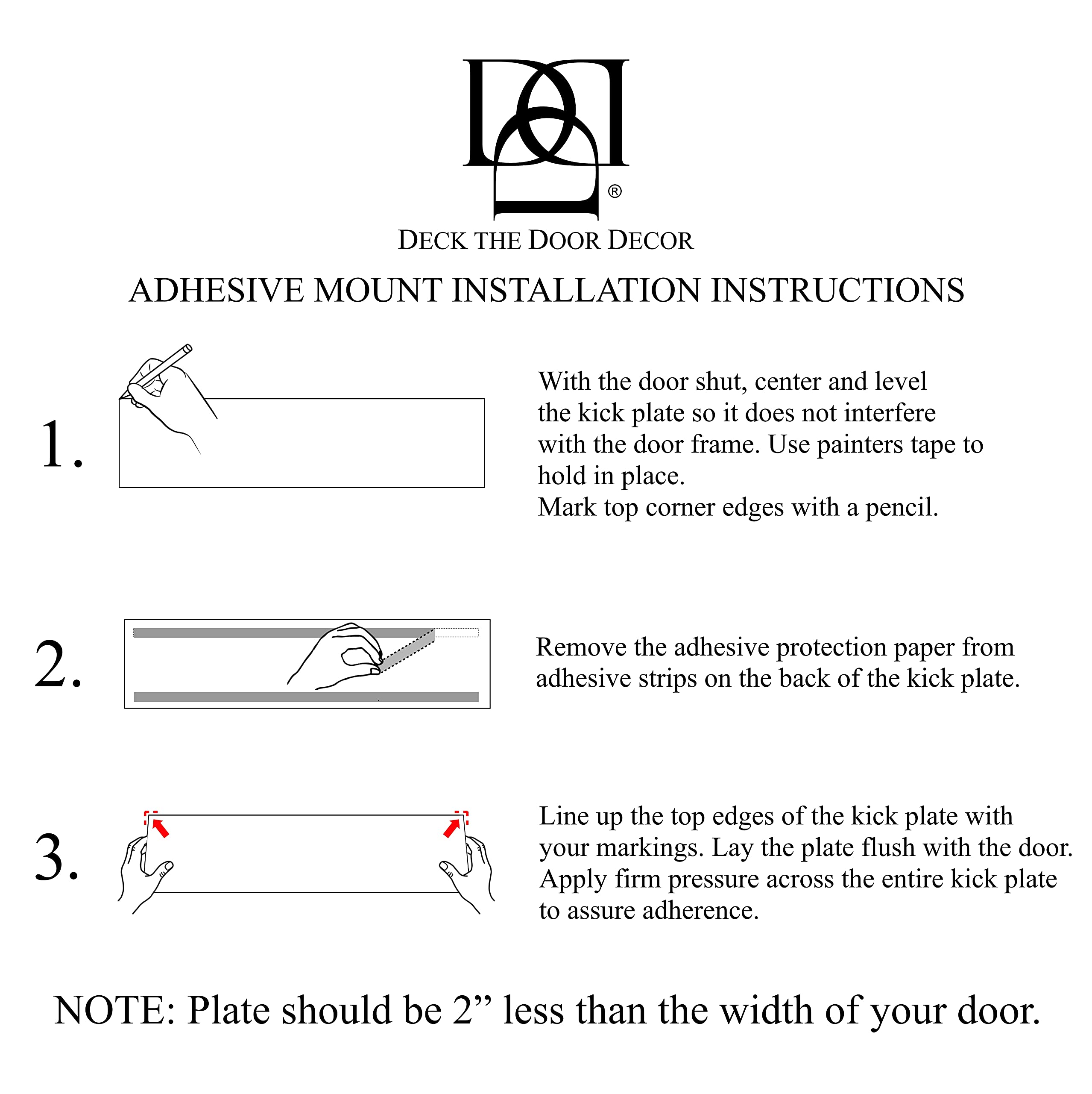 Engraved Door Kick Plate - Oil Rubbed Bronze, 8x32 Inch for Home Protection