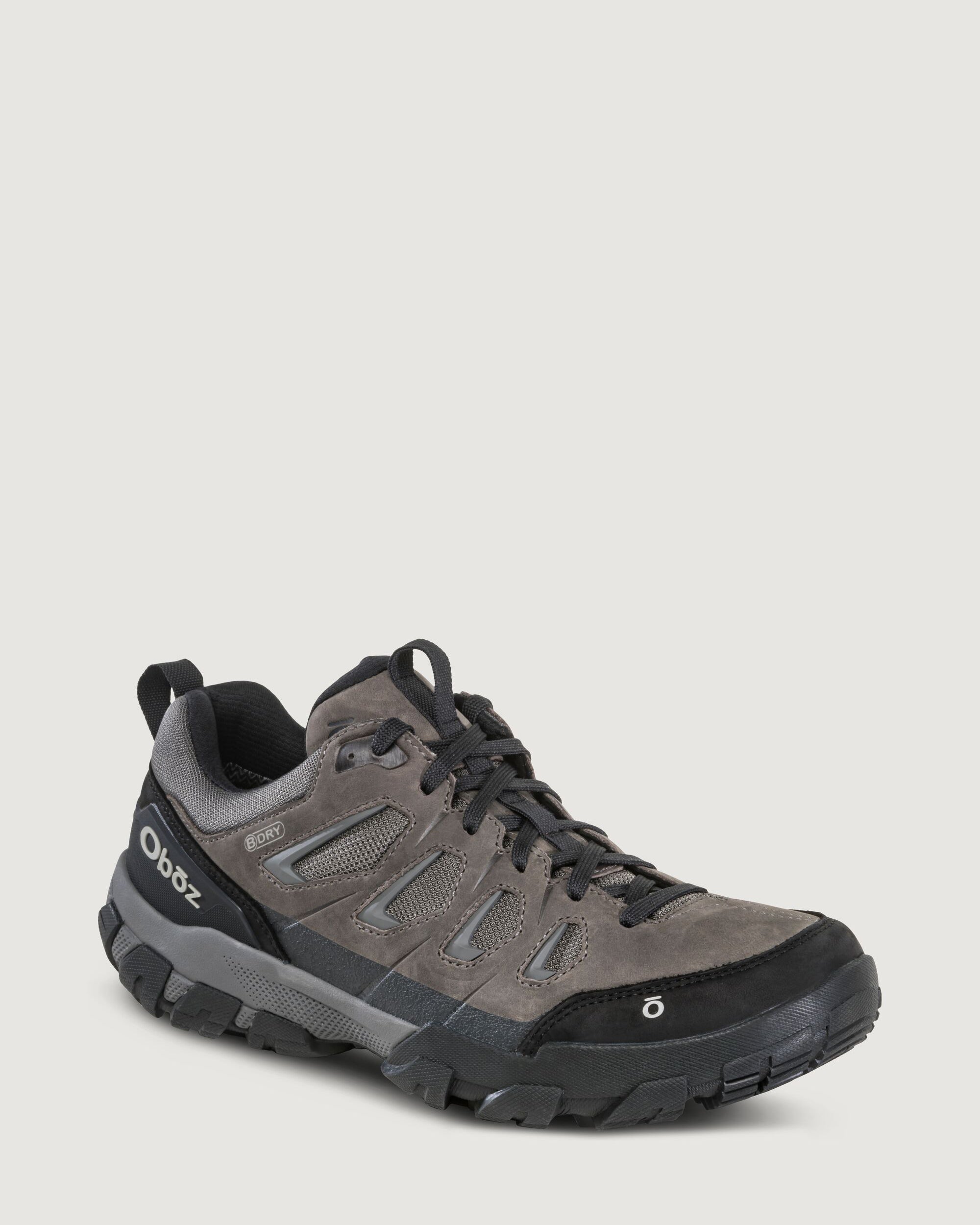 Oboz Sawtooth X Low BDRY Waterproof Hiking Shoes for Men - Charcoal | Lightweight Trail Shoes for Outdoor Adventures & Backpacking