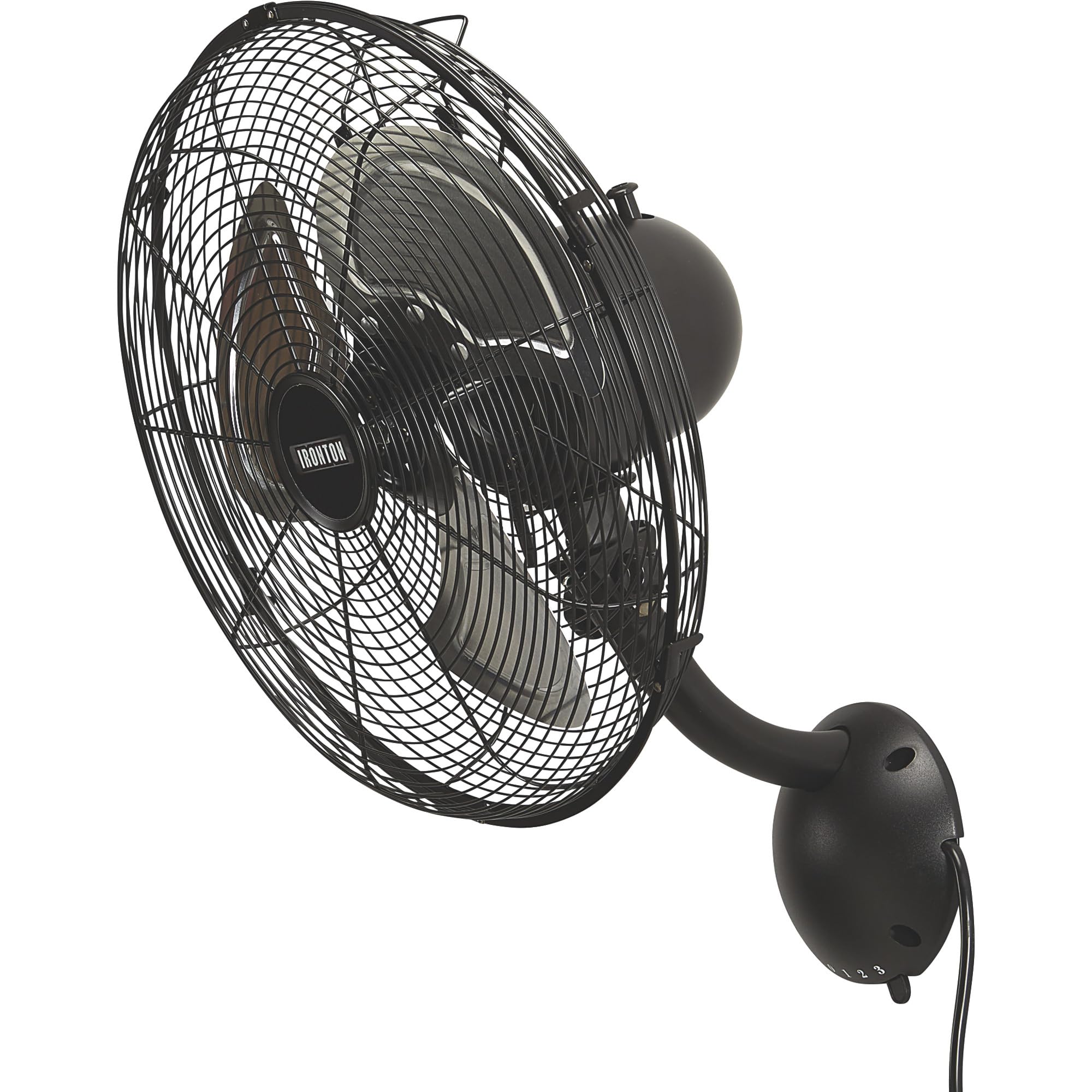 Ironton 14-Inch Oscillating Wall-Mount Garage Fan - 2200 CFM High Velocity Airflow for Cooling Workshops, Warehouses & Garages