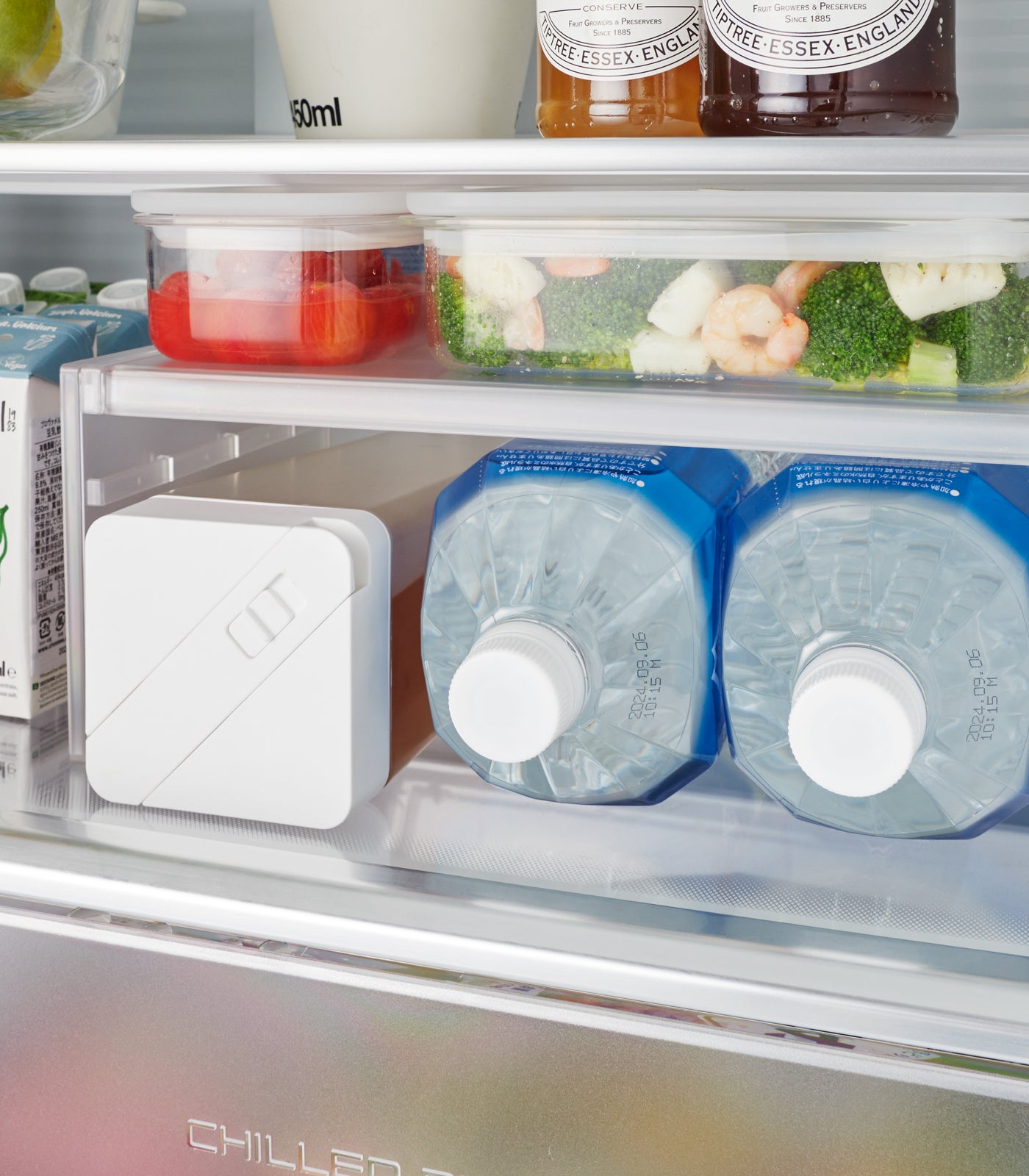 Adjustable 2-Way Refrigerator Shelf - Expandable Fridge Organizer for Kitchen Storage - Perfect for Fruits, Vegetables & Beverages
