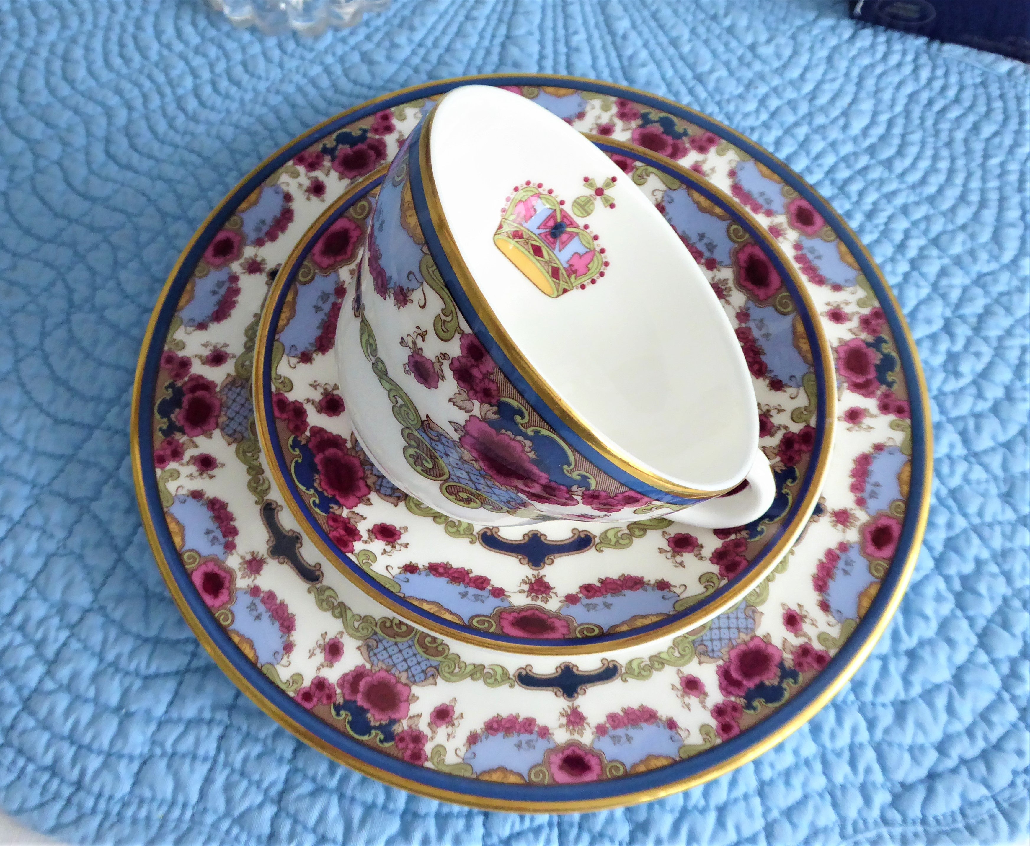 Vintage Fairmont Empress Teacup Trio Set - Royal Doulton Bone China (1970s) - British Royalty Collection - Perfect for Afternoon Tea, Bridal Showers & Victorian-Themed Parties