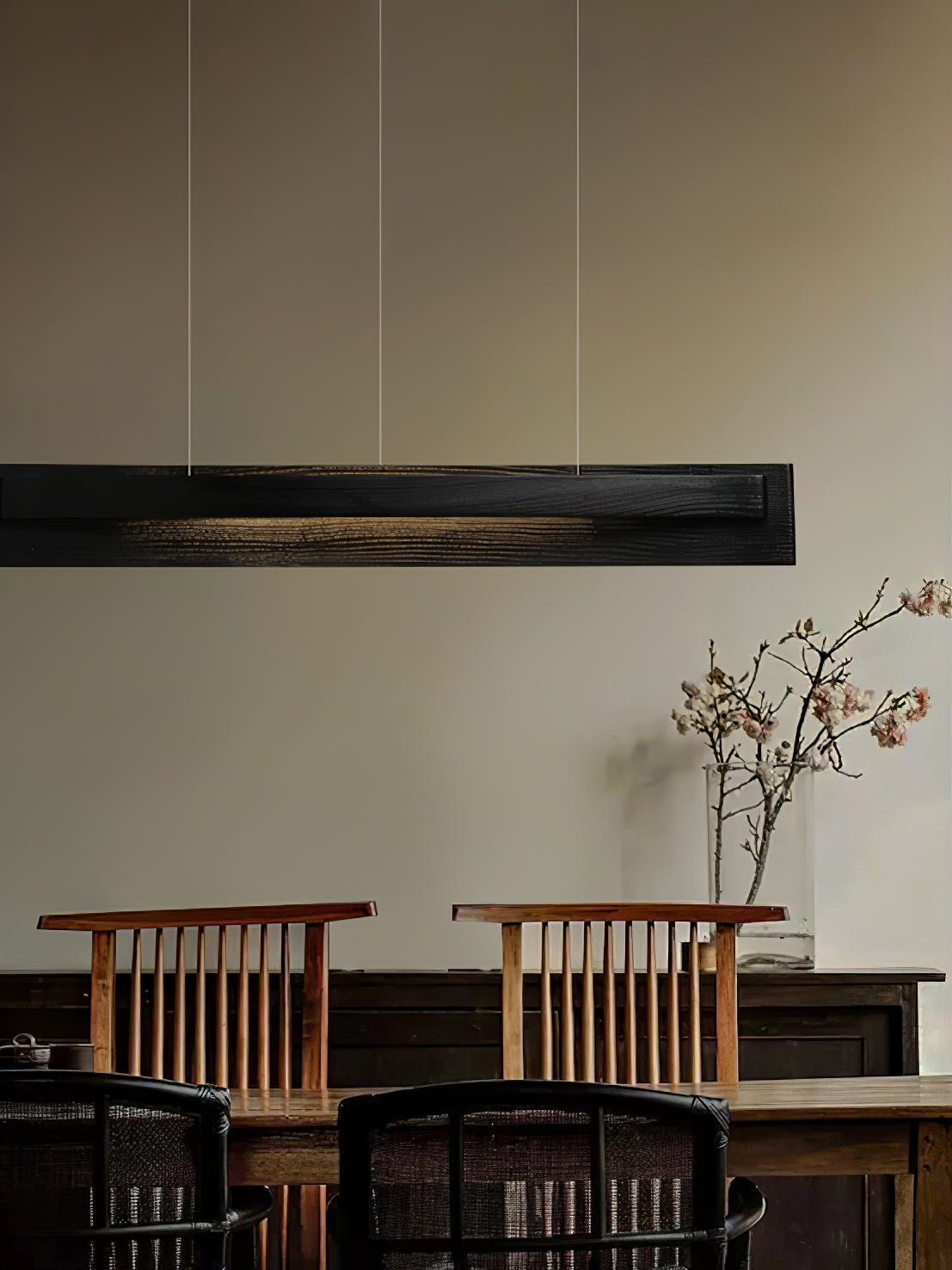 Modern Lucien Linear Pendant Lamp - Sleek Minimalist LED Lighting Fixture for Dining Room, Kitchen Island & Living Room Decor