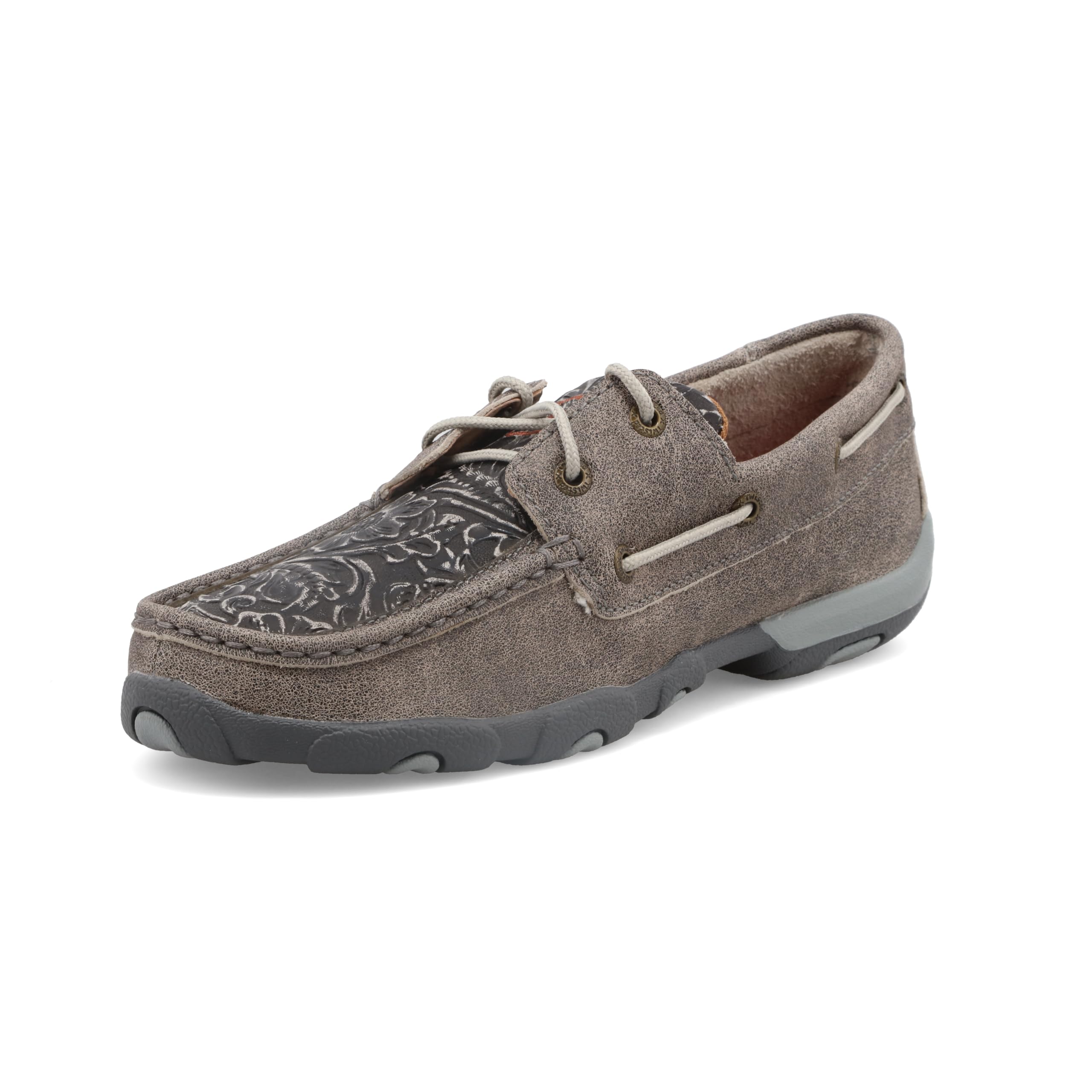 Twisted X Women's Comfortable Boat Shoe Driving Moc - Slip-Resistant Moc Toe Loafers for Casual Wear, Boating & Driving