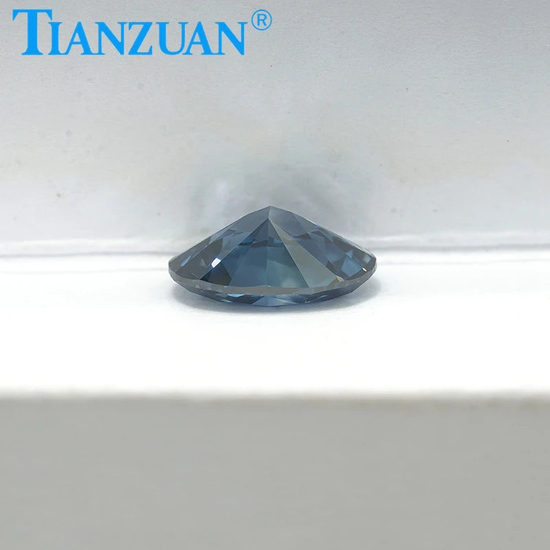 Lab Grown Diamond HPHT Oval Cut Fancy Vivid Blue Color VS2 2EX Loose Gemstone Bead with GEMID Certified - Perfect for Engagement Rings, Custom Jewelry & Unique Gifts