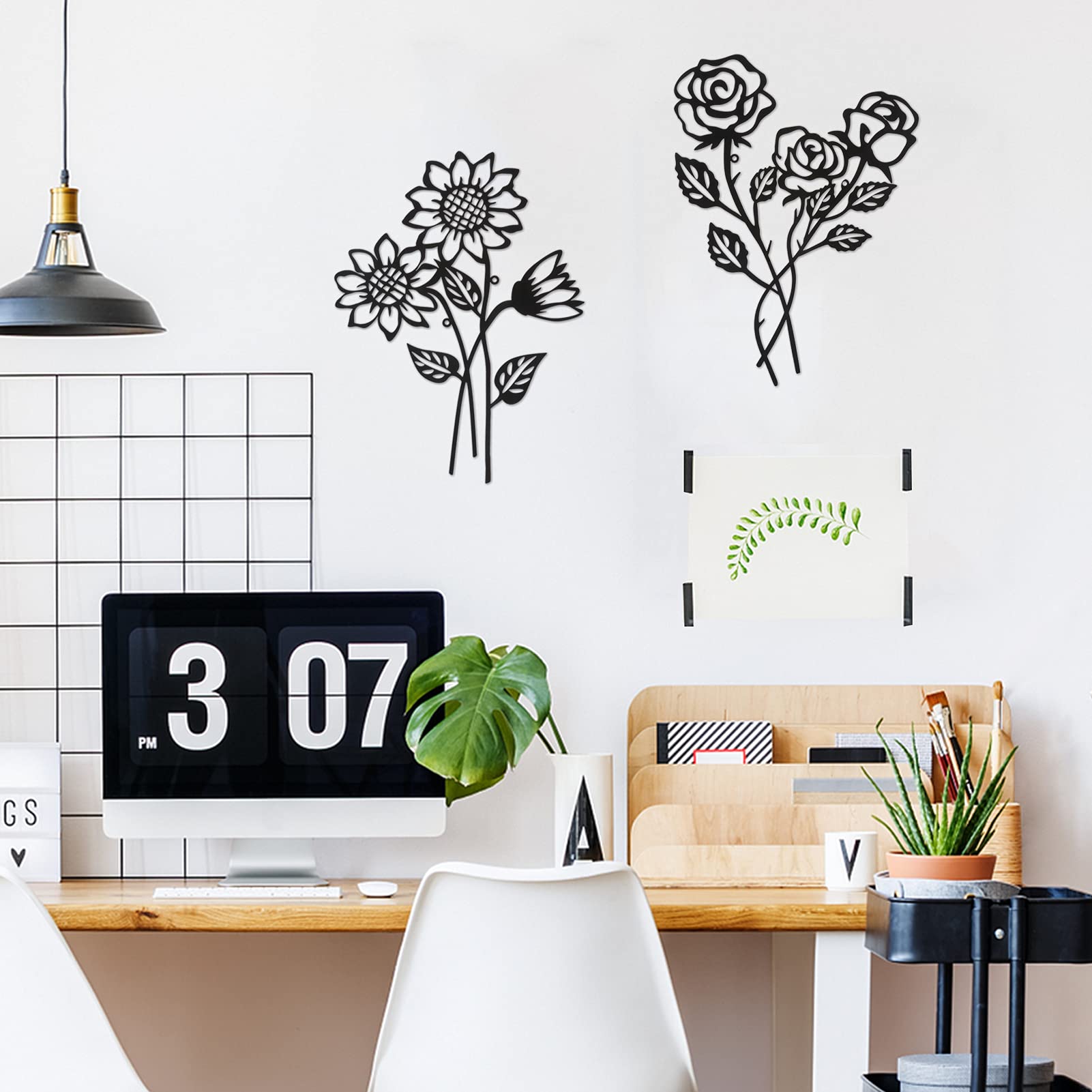 Biggun 2-Pack Metal Flower Wall Art - 16