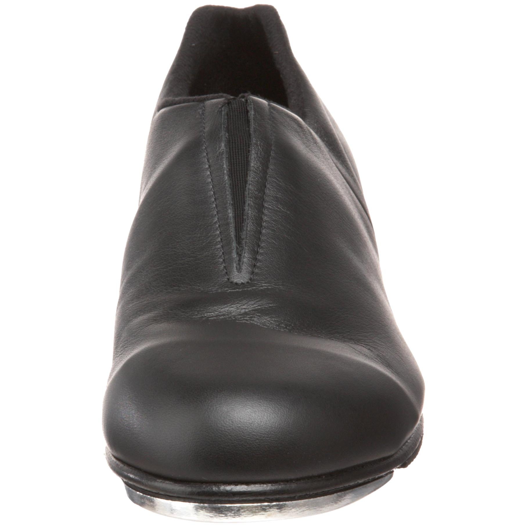 Bloch Women's Tap-Flex Leather Slip-On Tap Shoes for Dance - Comfortable & Durable Jazz Shoes for Tap Dancing, Performances & Practice (Black, Size 7)