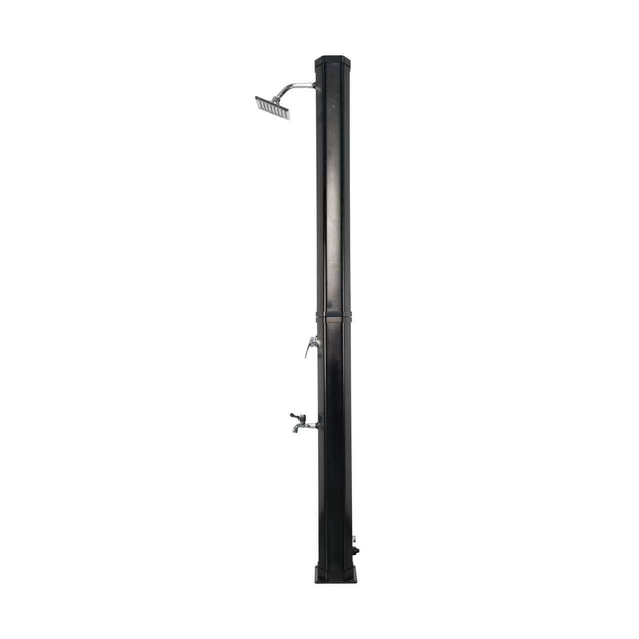 5.3/9.3 Gallon Solar Outdoor Shower with Heated Shower Head & Foot Tap - Portable Hot Water System for Garden, Backyard, Poolside, Beach, Spa | Perfect for Camping, RV Trips & Off-Grid Living (Black 9.3 Gallon)
