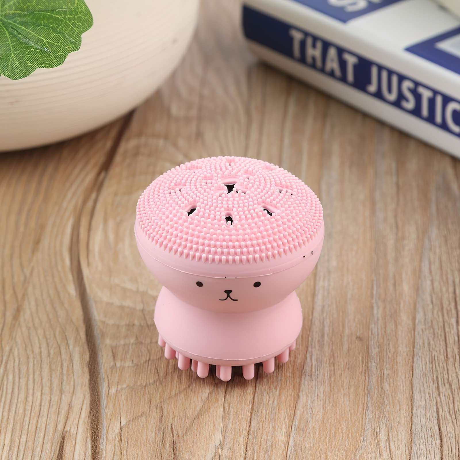 **Octopus Design Silicone Face Cleansing Brush - Deep Pore Cleaner for Exfoliating, Massaging & Makeup Removal | Soft Sponge & Skin-Friendly Silicone | Perfect for Daily Skincare & Spa Routine (1-Pack)**
