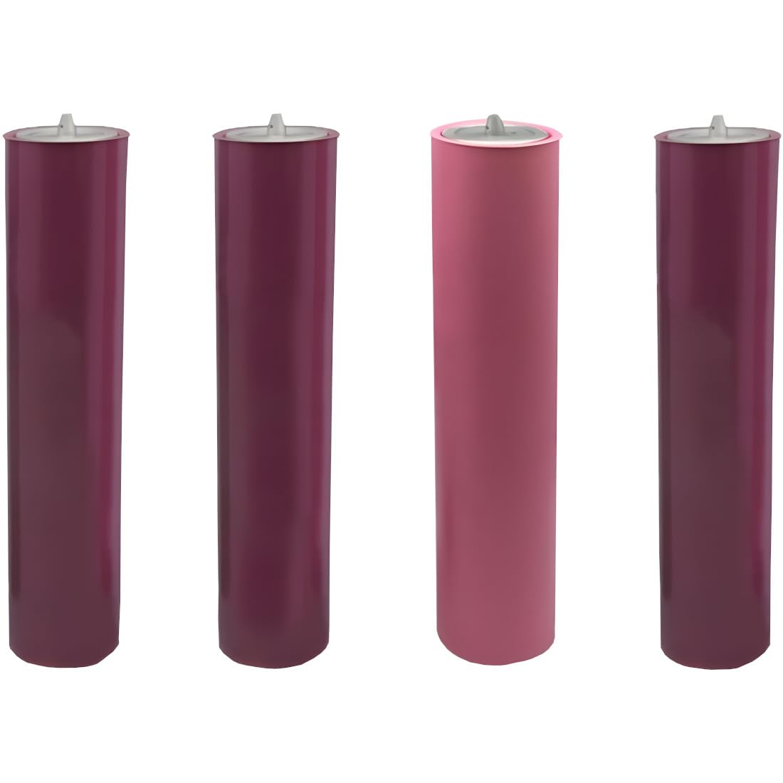 Advent Wreath Paraffin Candles - Set of 2 Colors (5x25cm) for Christmas Decorations, Holiday Home Decor & Church Ceremonies