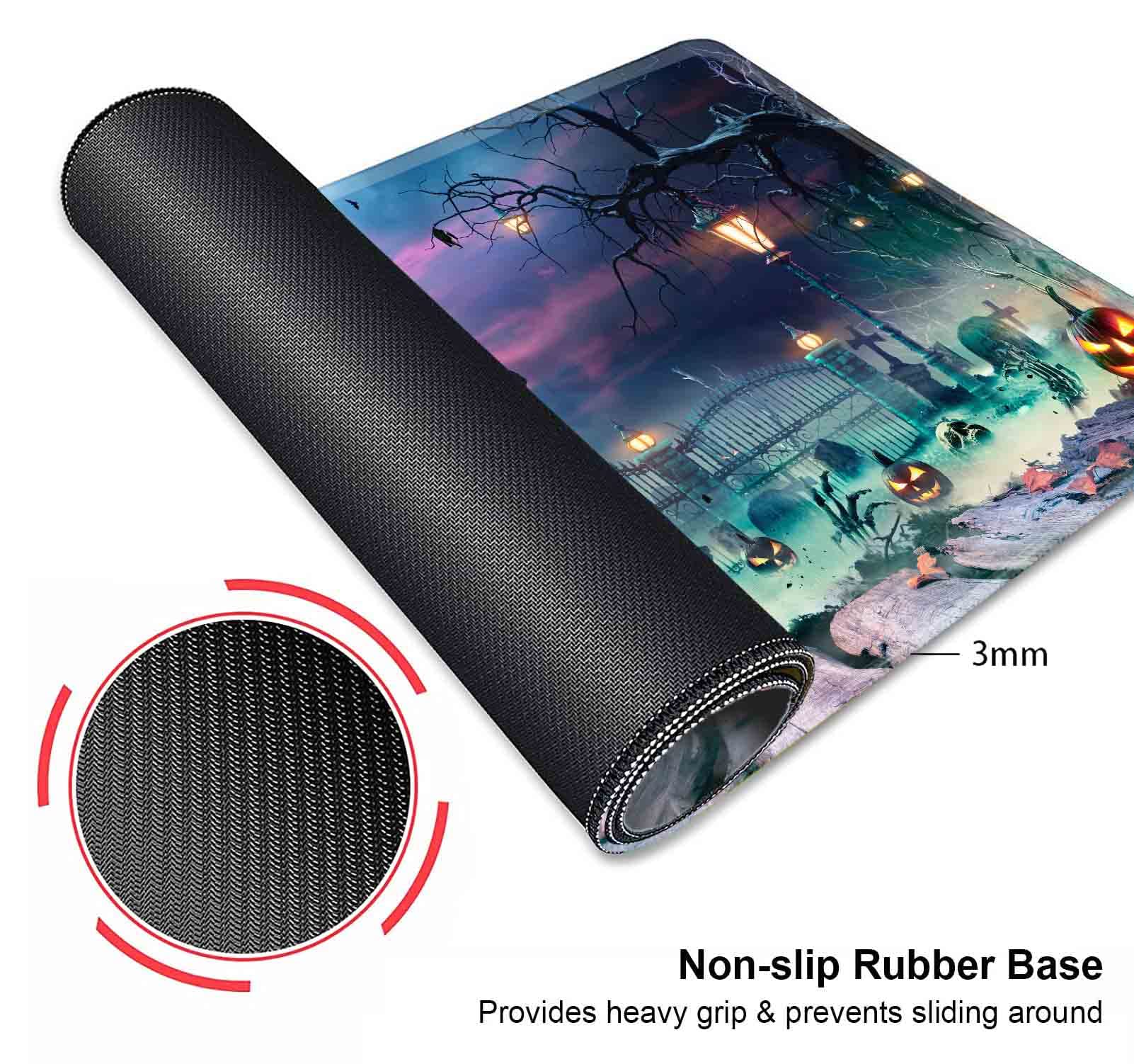 Halloween Carnival Mouse Pad - Spooky Night Large Gaming Mouse Mat with Anti-Slip Rubber Base, XXL Extended Desk Pad for PC, Laptop, Office & Gaming Setup (Perfect for Halloween Decor & Year-Round Use)