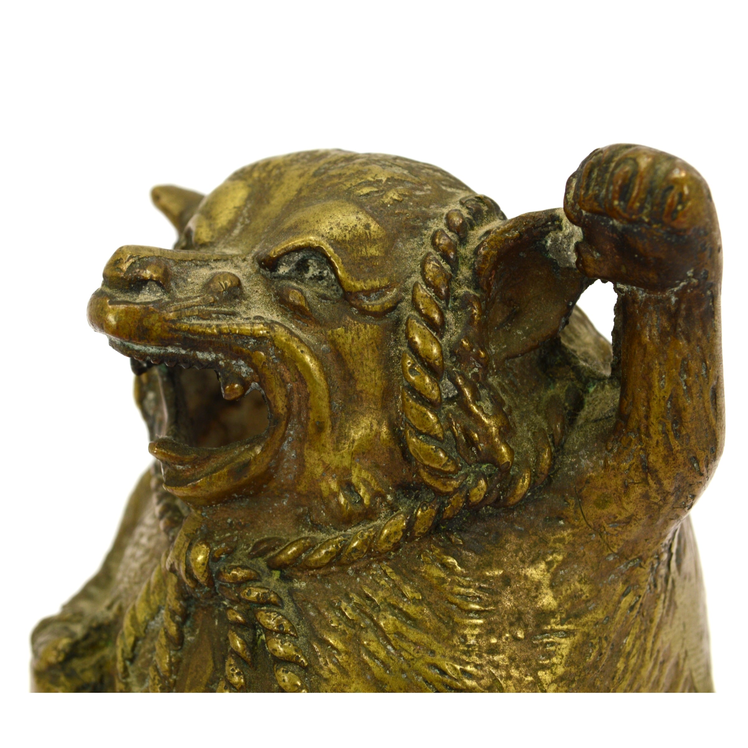 Antique Japanese Tanuki Figural Brass Incense Burner - Raccoon Dog Statue (Missing Lid) - Perfect for Home Decor, Zen Meditation & Asian-Inspired Gifts