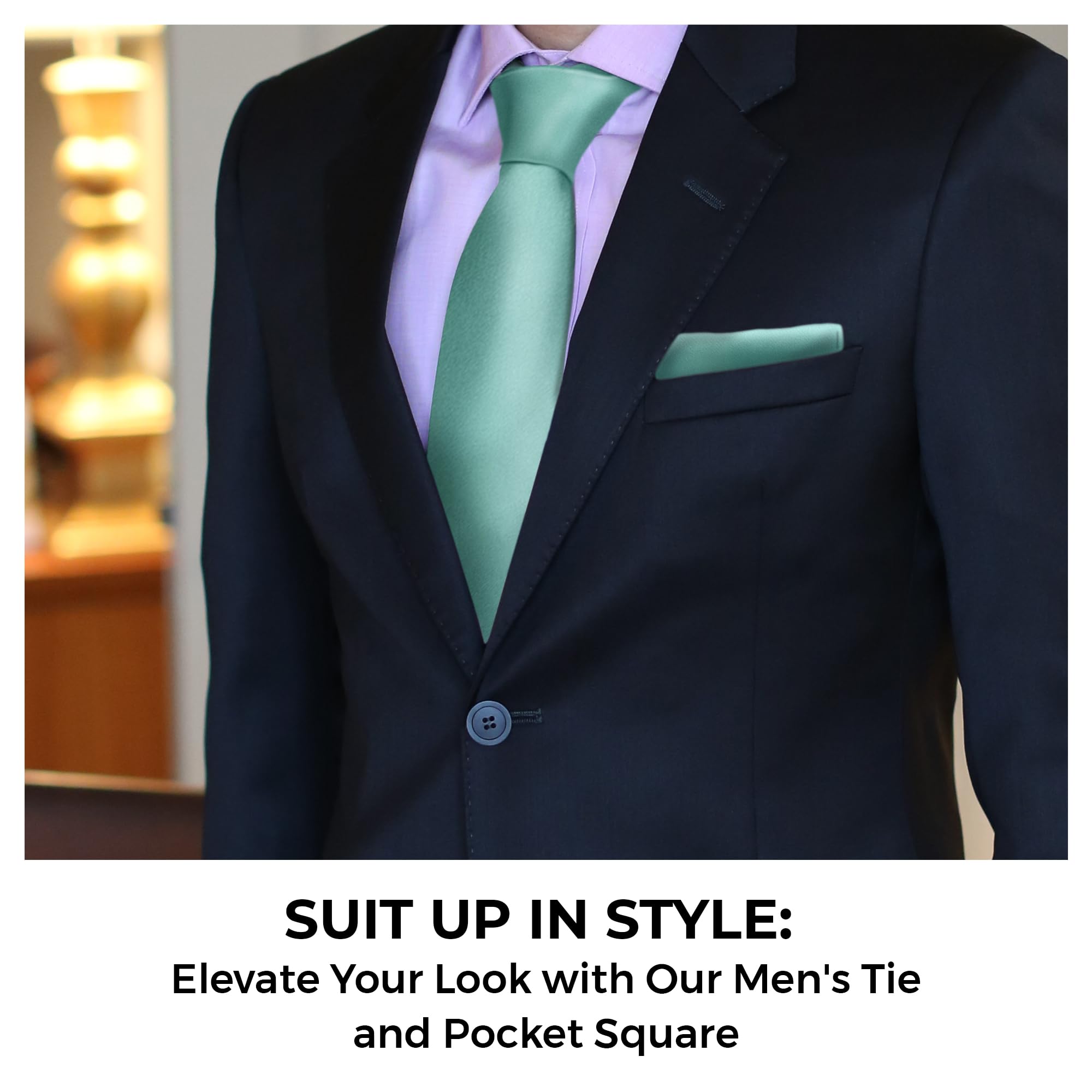 Premium Silk Men's Tie Set with Pocket Square - Elegant Neckties for Formal & Business Attire - Perfect for Weddings, Office & Special Occasions