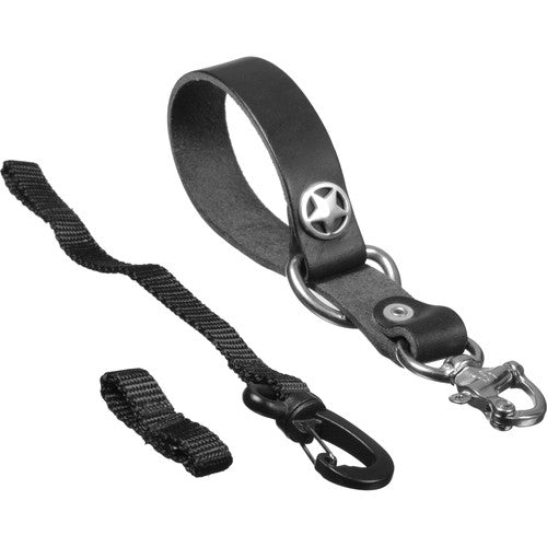 HoldFast Gear Camera Leash - Water Buffalo Leather Neck Strap for DSLR & Mirrorless Cameras - Secure & Comfortable Black Camera Strap for Photographers - Perfect for Travel, Wedding & Outdoor Photography