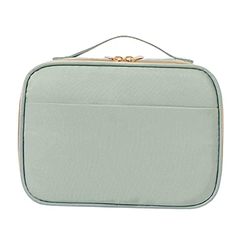 Fashionable Waterproof Makeup Bag with Inner Pouch - Stylish Travel Cosmetic Organizer for Women, Green | Perfect for Travel, Gym, and Daily Use