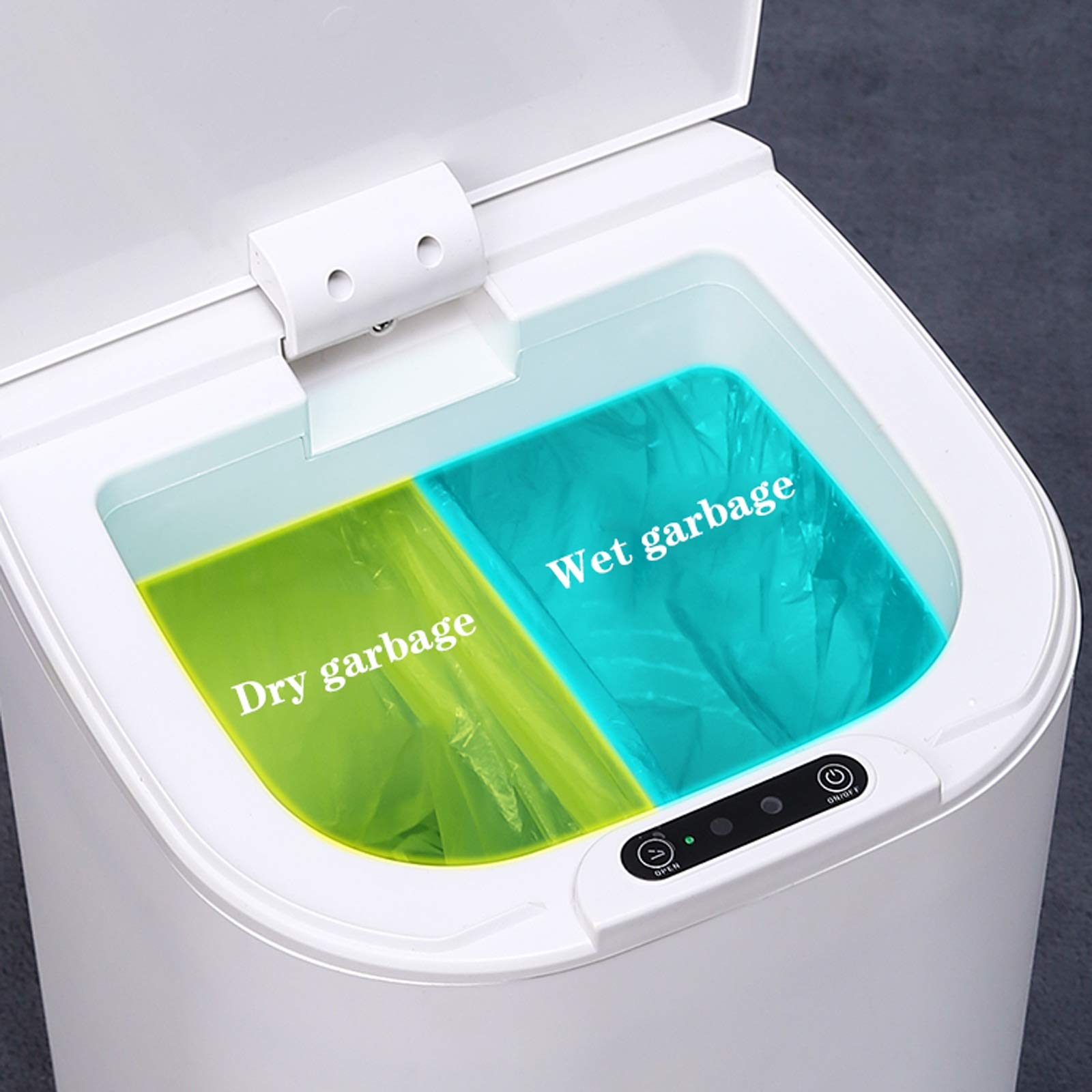 Smart Induction Trash Can with Lid - 10L/2.6 Gallons Modern Kitchen Garbage Bin for Household, Living Room & Office - Touchless Electric Wastebasket for Recycling & Waste Storage | Perfect for Small Spaces, Apartments & Eco-Friendly Homes