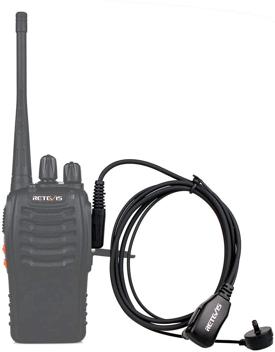 10 Pack Retevis Walkie Talkie Earpiece with Microphone - 2 Pin Acoustic Tube Headset Compatible with Baofeng UV-5R, Retevis H-777, RT21, RT22 & Arcshell AR-5 Two Way Radios - Perfect for Security, Construction & Outdoor Activities