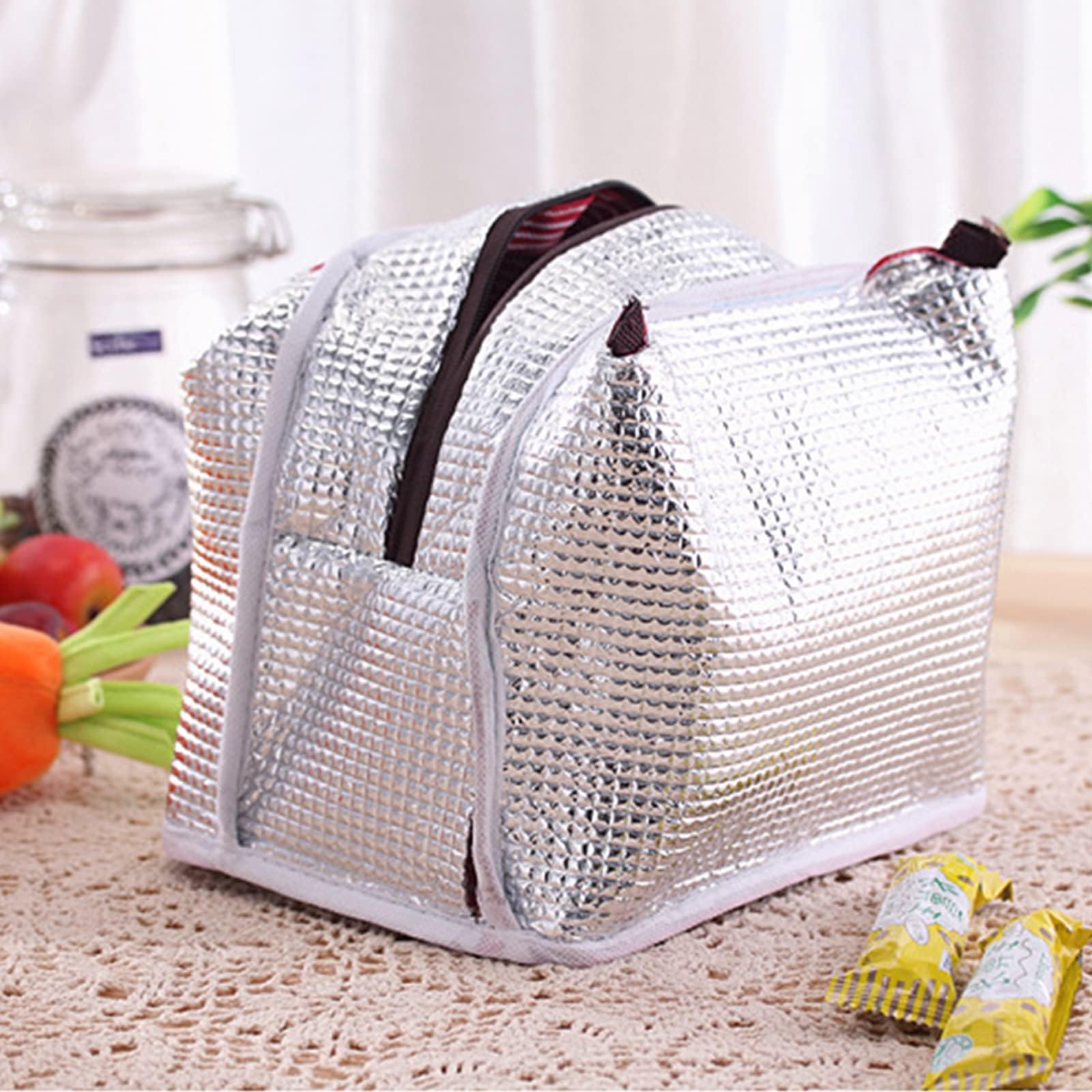 Insulated Lunch Box Bag for Office, Beach & Picnic - Green