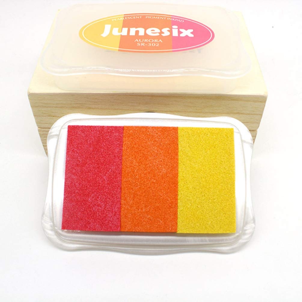 5 Colorful Gradient Ink Stamps for Kids - Fun Craft Stamps with Ink Pad for DIY Projects, Scrapbooking & School Activities - Safe Non-Toxic Child Art Supplies