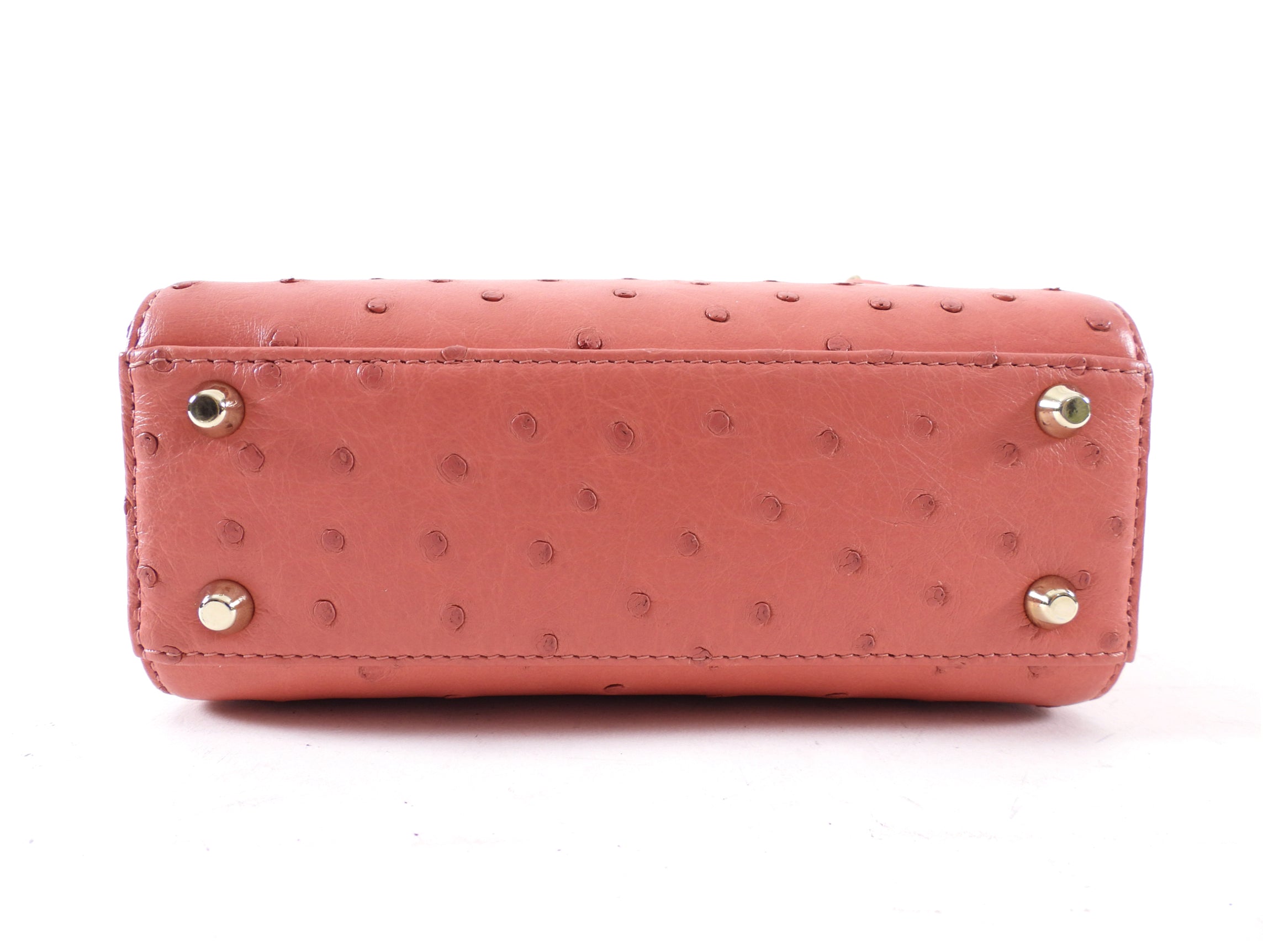 Christian Dior Lady Dior Mini Bag in Pink Ostrich Leather - Luxury Crossbody Purse for Women, Perfect for Evening Parties & Special Occasions