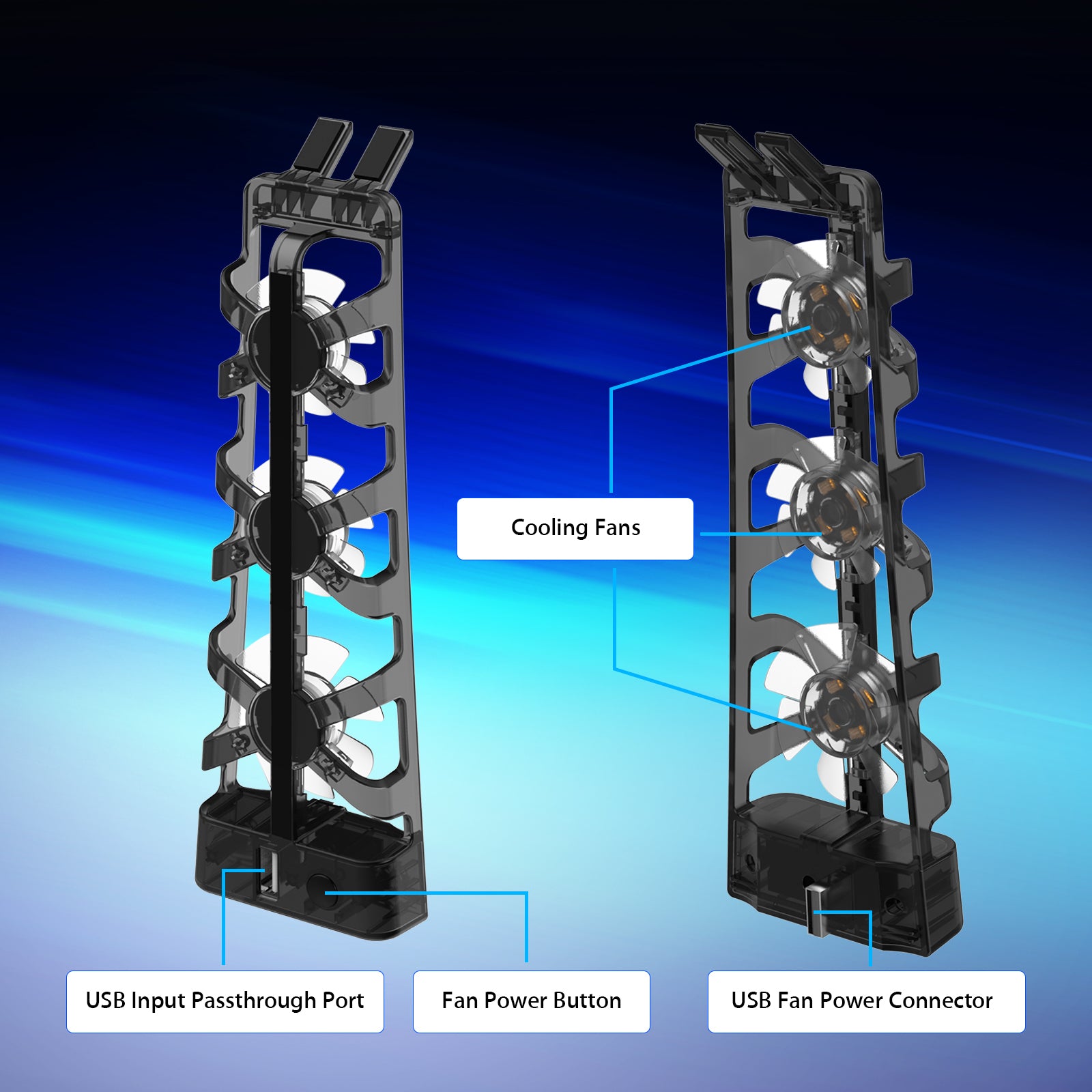 NexiGo PS5 Cooling Fan with LED Light - Quiet Cooling System for PlayStation 5 Consoles - Perfect for Gaming, Streaming & Long Play Sessions