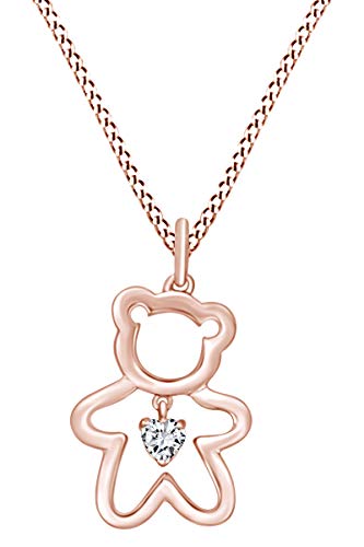 rose-gold-plated-silver : Cubic-Zirconia