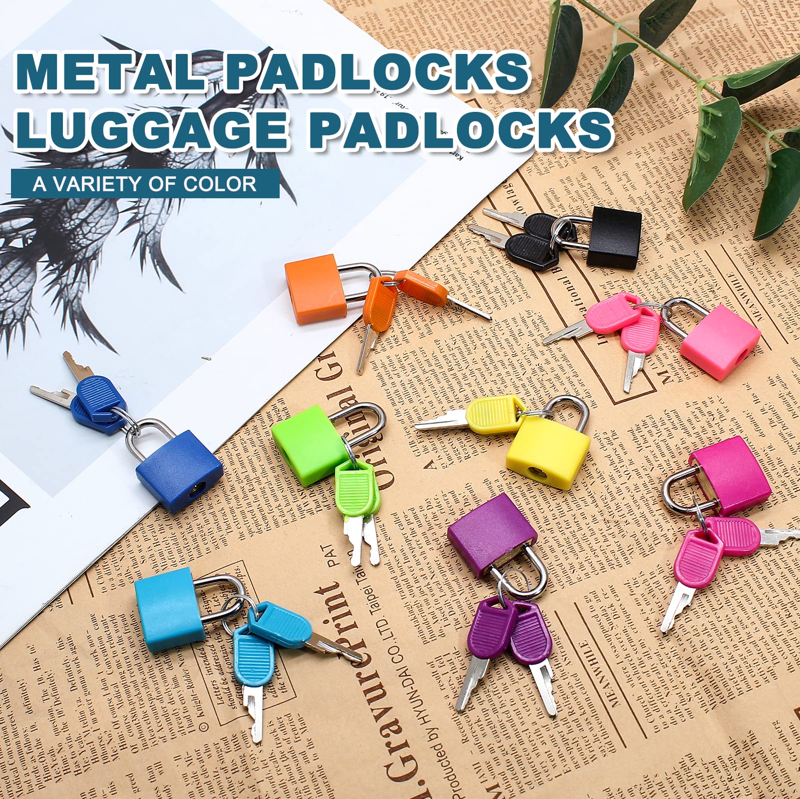 Litoexpe 10-Pack Small Metal Suitcase Locks with Keys - 1.3