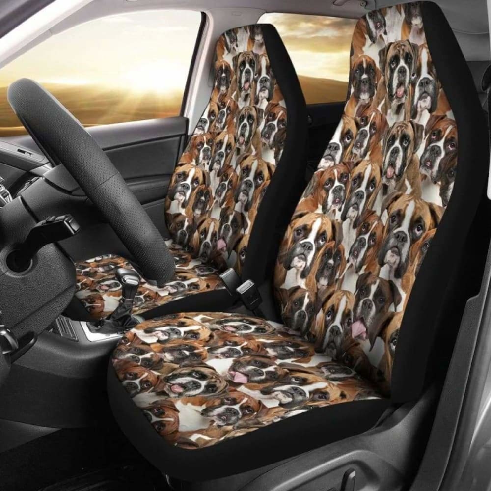 Premium Boxer Full Face Car Seat Covers - Universal Fit for Cars, Trucks & SUVs - Protect Your Seats from Pets, Spills & Wear - Perfect for Road Trips & Daily Commutes