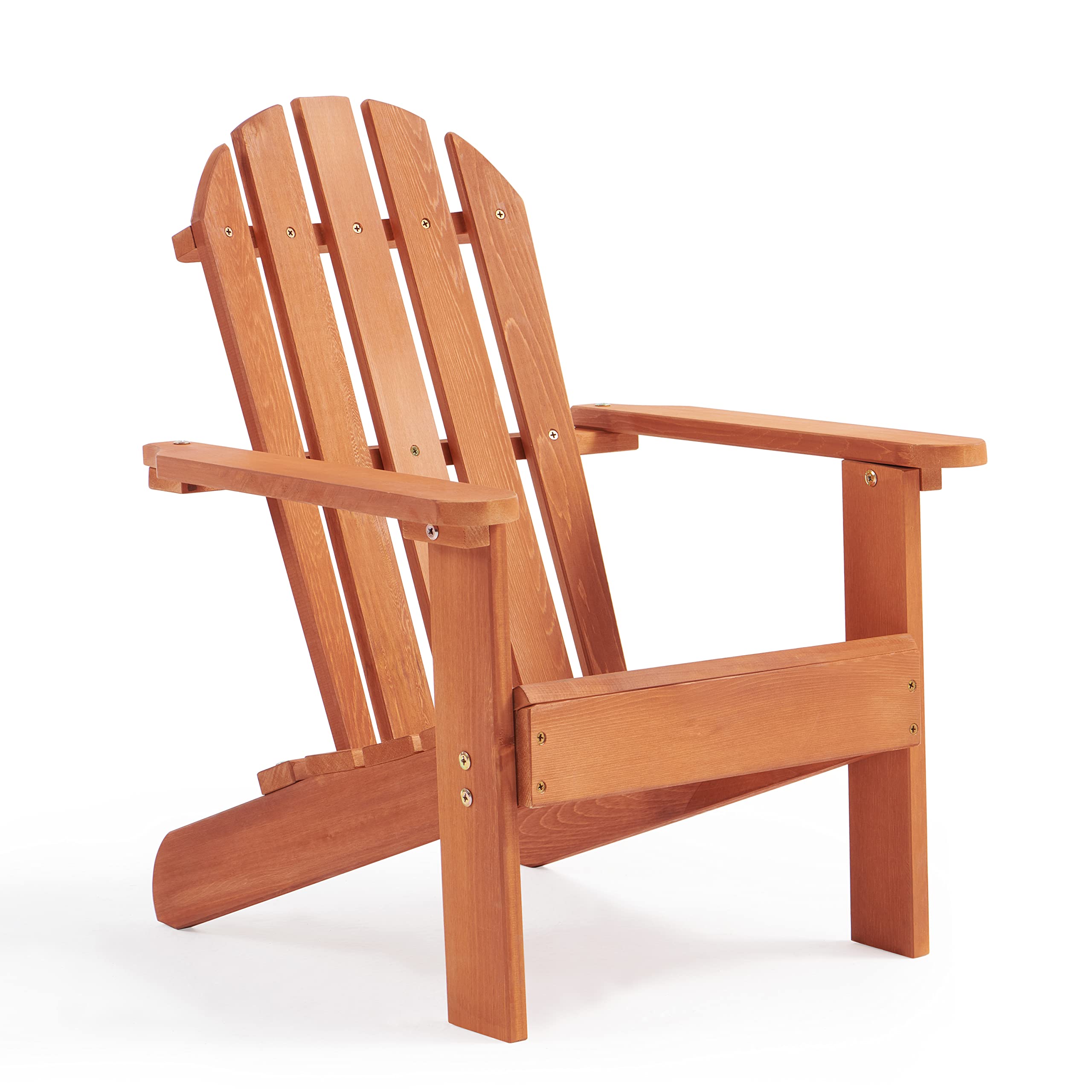 Natural Cedar Wooden Kid's Adirondack Chair - Indoor/Outdoor Children's Patio Lounge Chair for Backyard, Garden & Playroom - Durable & Comfortable Toddler Seating