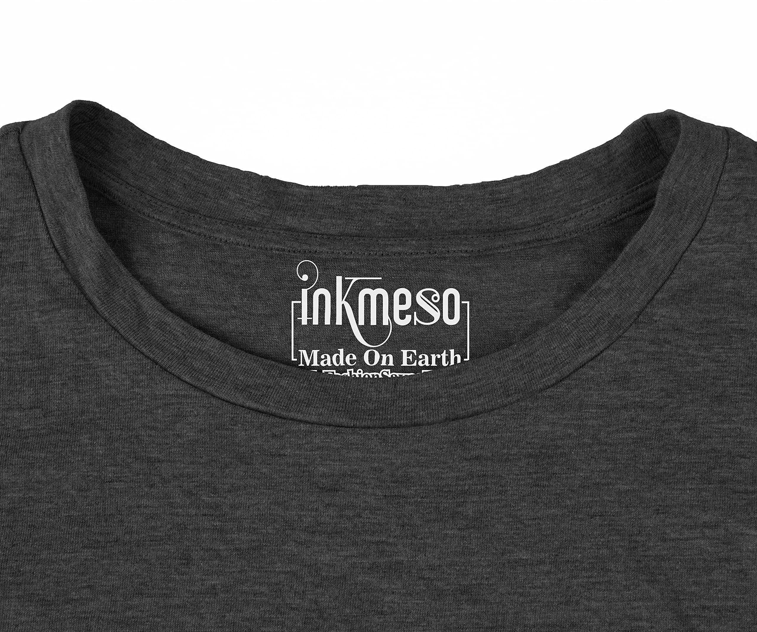 Inkmeso Men's Long Sleeve Cotton T-Shirt - Lightweight Basic Solid Color Casual Shirt for Everyday Wear, Work & Outdoor Activities