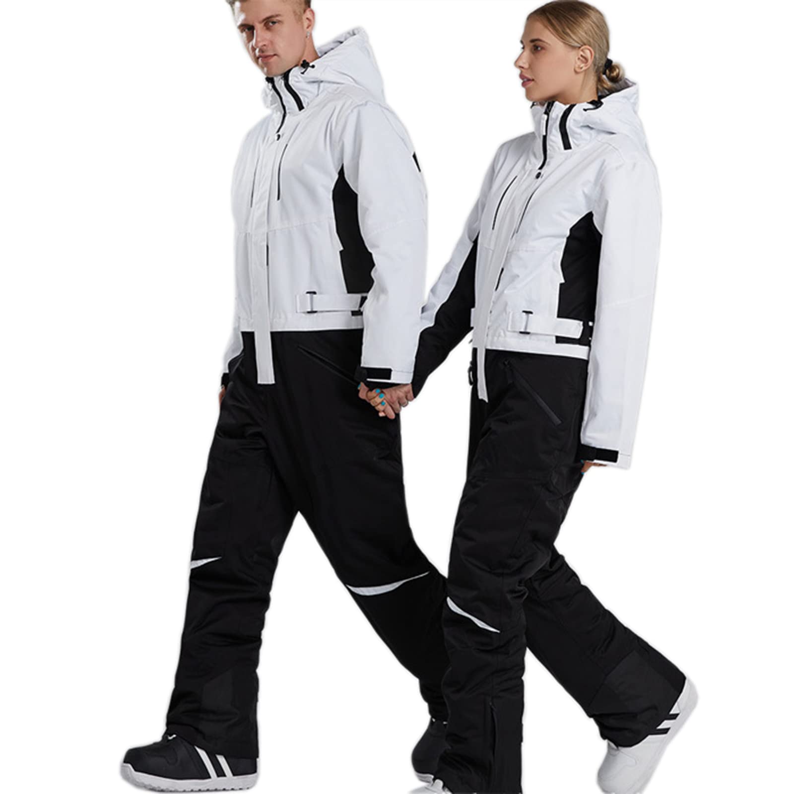 YADMISU Waterproof Ski Suit for Women & Men - Insulated Winter Snow Jumpsuit with Hood, Breathable & Warm for Skiing, Snowboarding & Outdoor Activities
