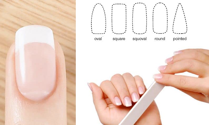 D.B.Z. ® Professional Nail File Set - 1 Piece Double-Sided Emery Board with 100/100 Grit for Home & Salon Use - Curved Fingernail Files for Manicure & Pedicure - Perfect for Nail Care, Travel & Beauty Routine (Grey)